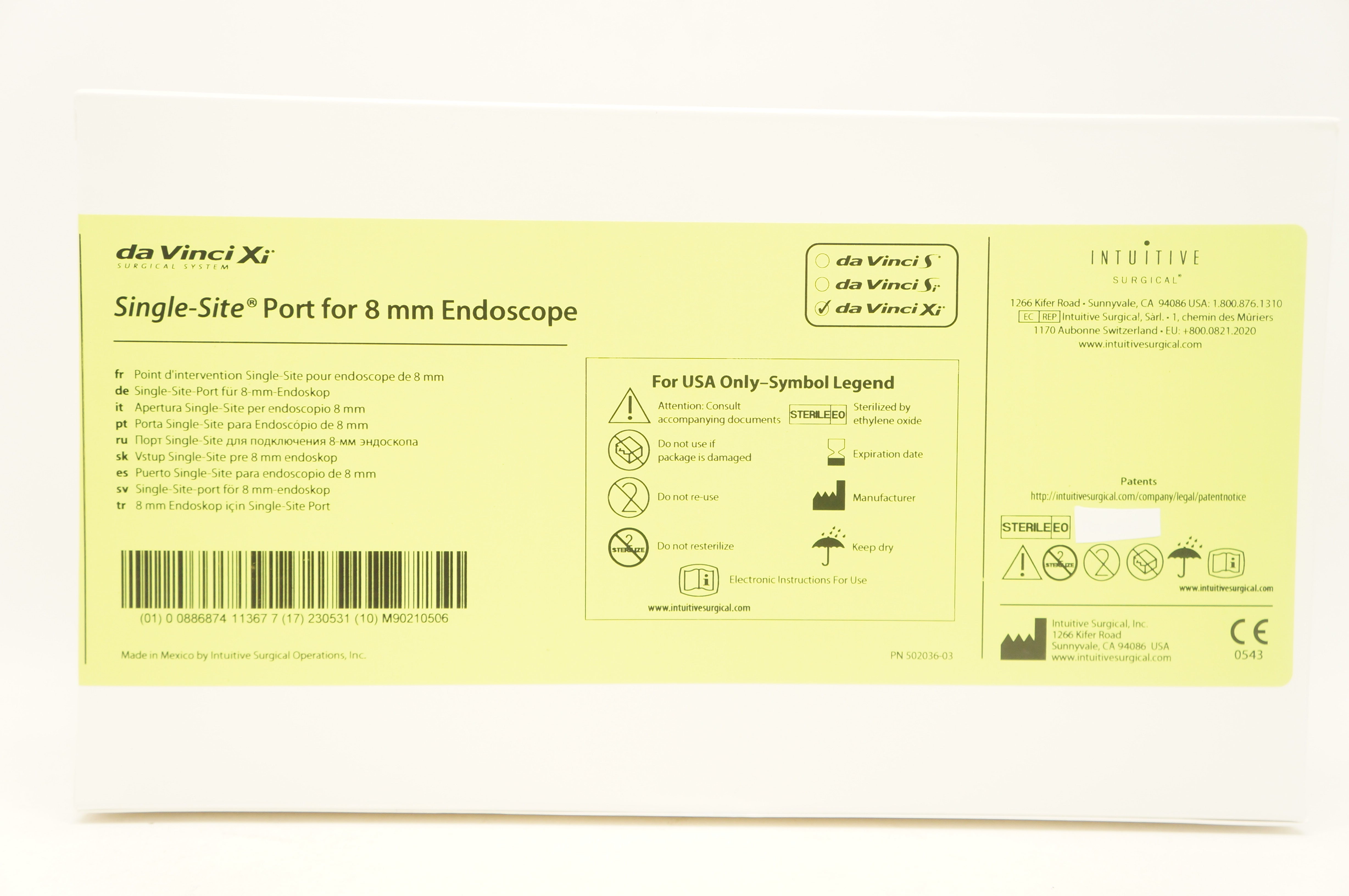 Intuitive 478065 da Vinci Xi Single Site Port for 8mm Endoscope VER-03