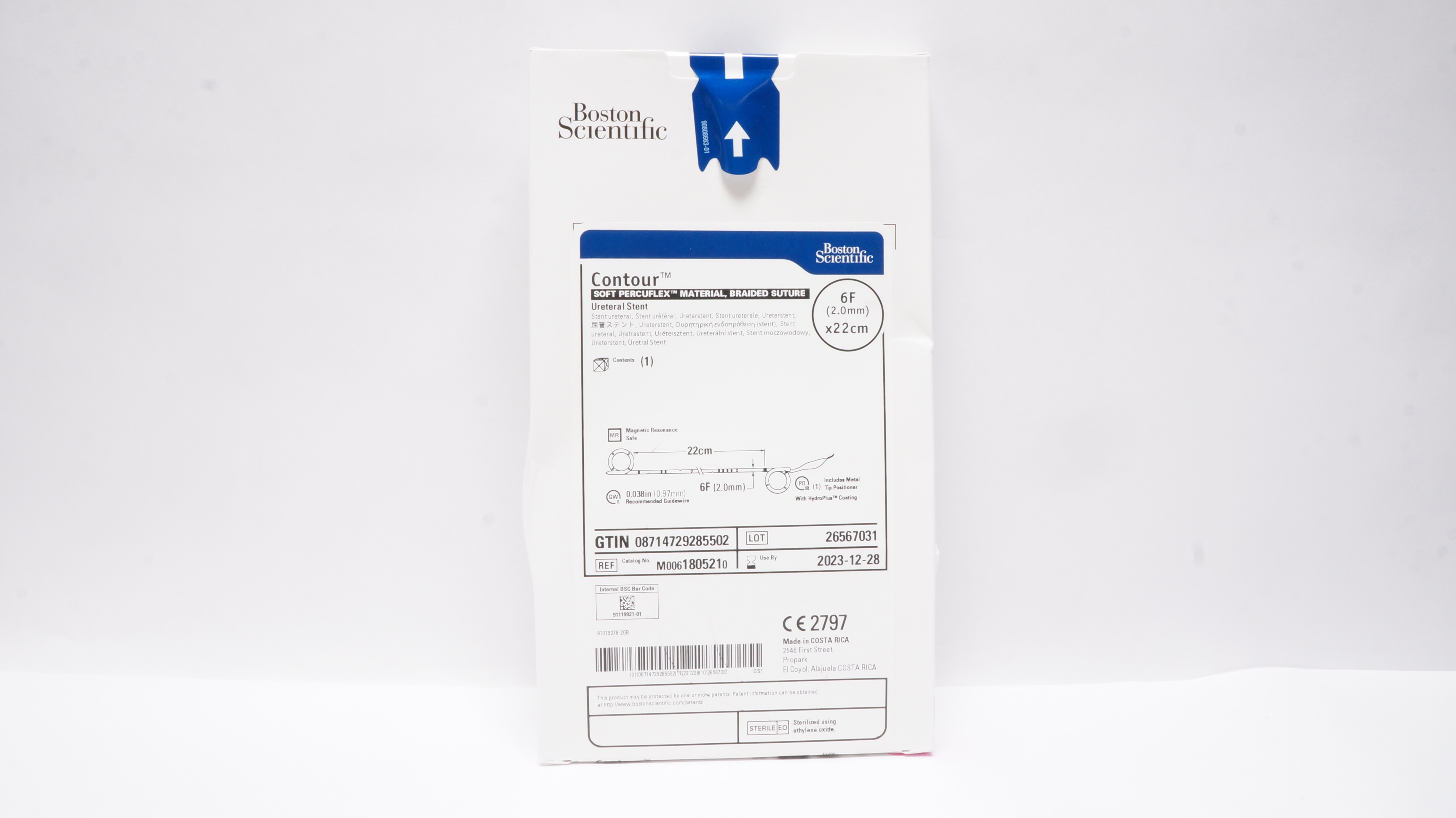 Boston Scientific M0061805210 Contour Ureteral Stnt 6F x 22cm (x)