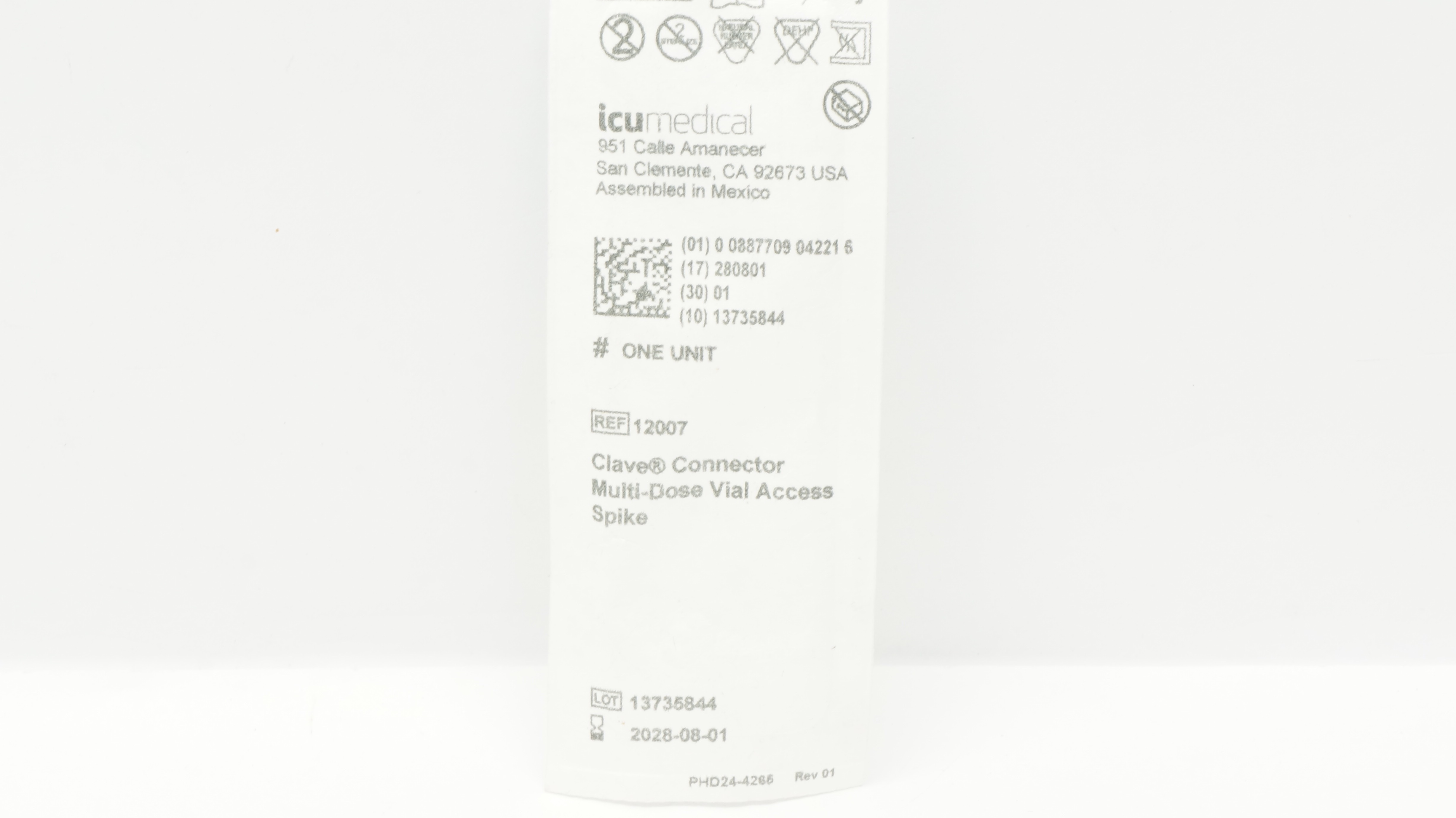 ICU Medical 12007 Clave Connector Multi-Dose Vial Access Spike