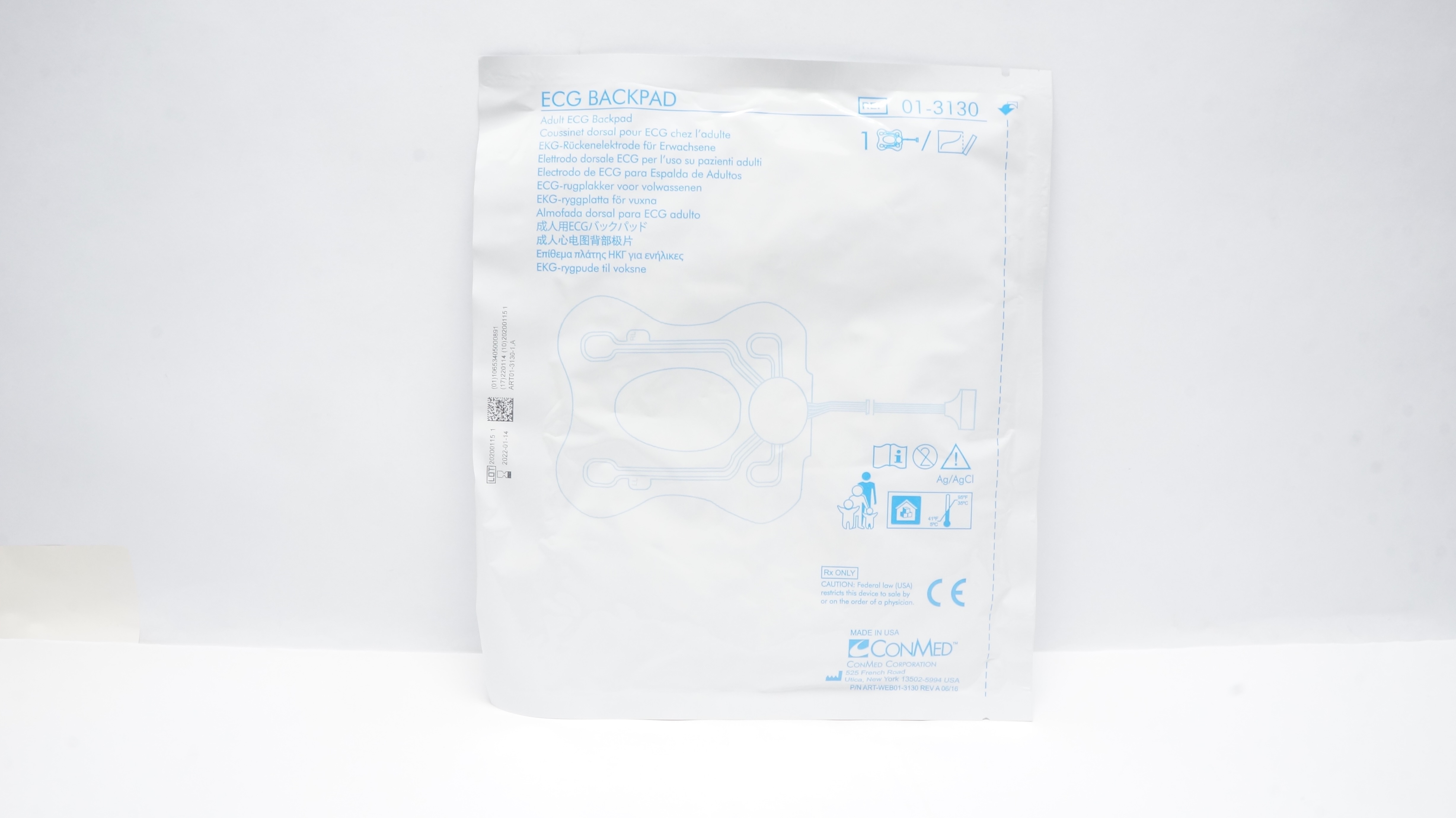 ConMed 01-3130 Adult ECG Backpad (x)