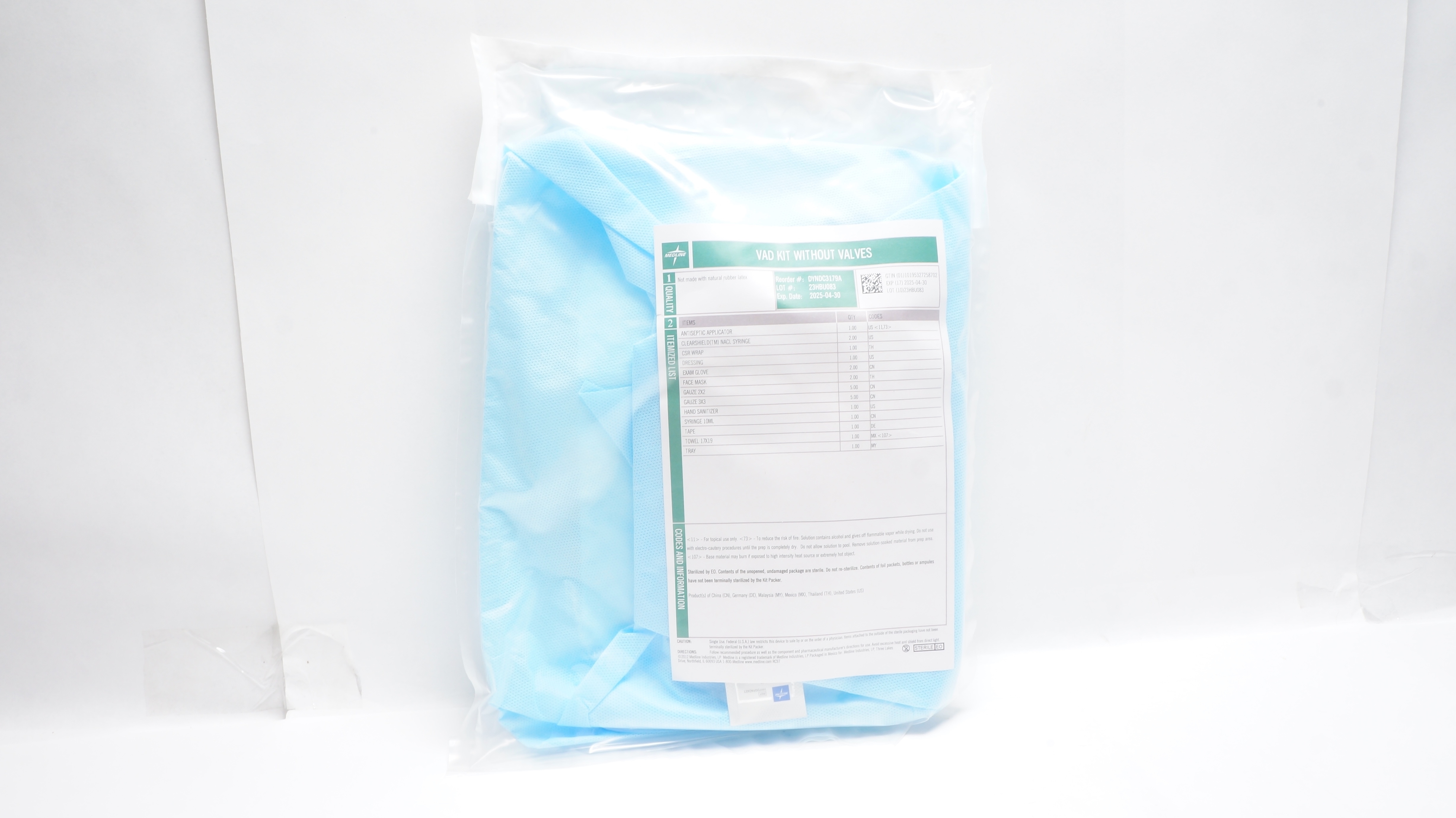Medline DYNDC3179A VAD Kit Without Valves