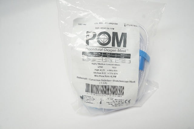 POM 301-0318LT-FM Procedural Oxygen Mask, Adult 60mm ID x 20mm OD