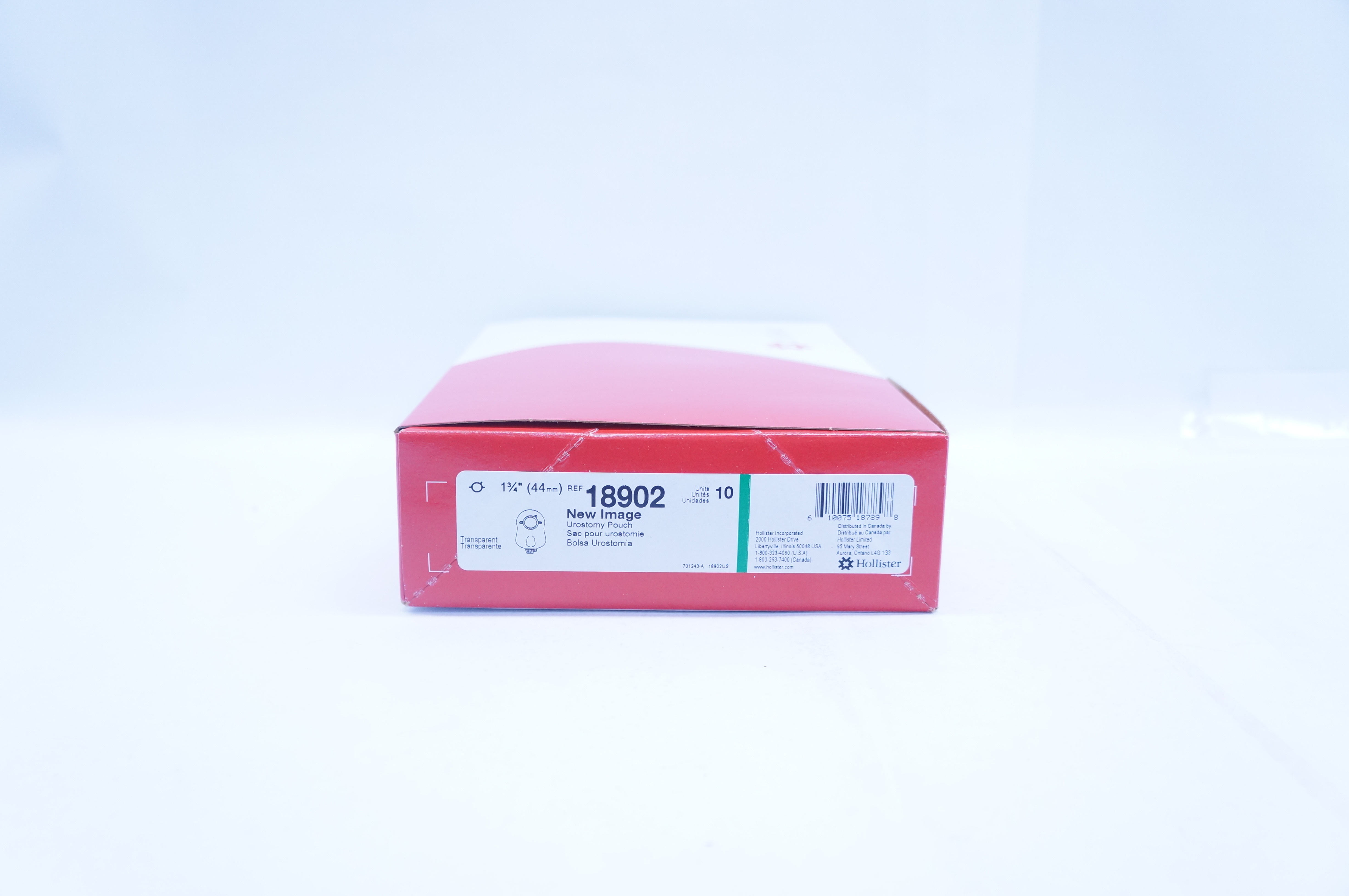Hollister 18902 New Image Urostomy Pouch Transparent 1 3/4inch - Box of 10