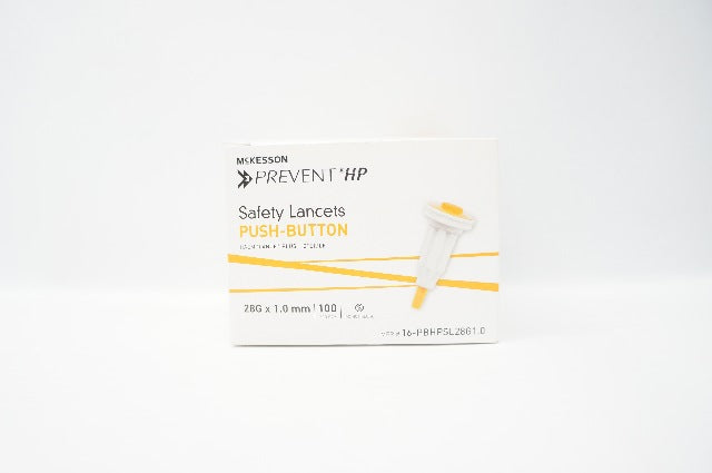McKesson 16-PBHPSL28G1.0 Prevent HP Safety Lancets 28G x 1.0mm (x) - Box of 100