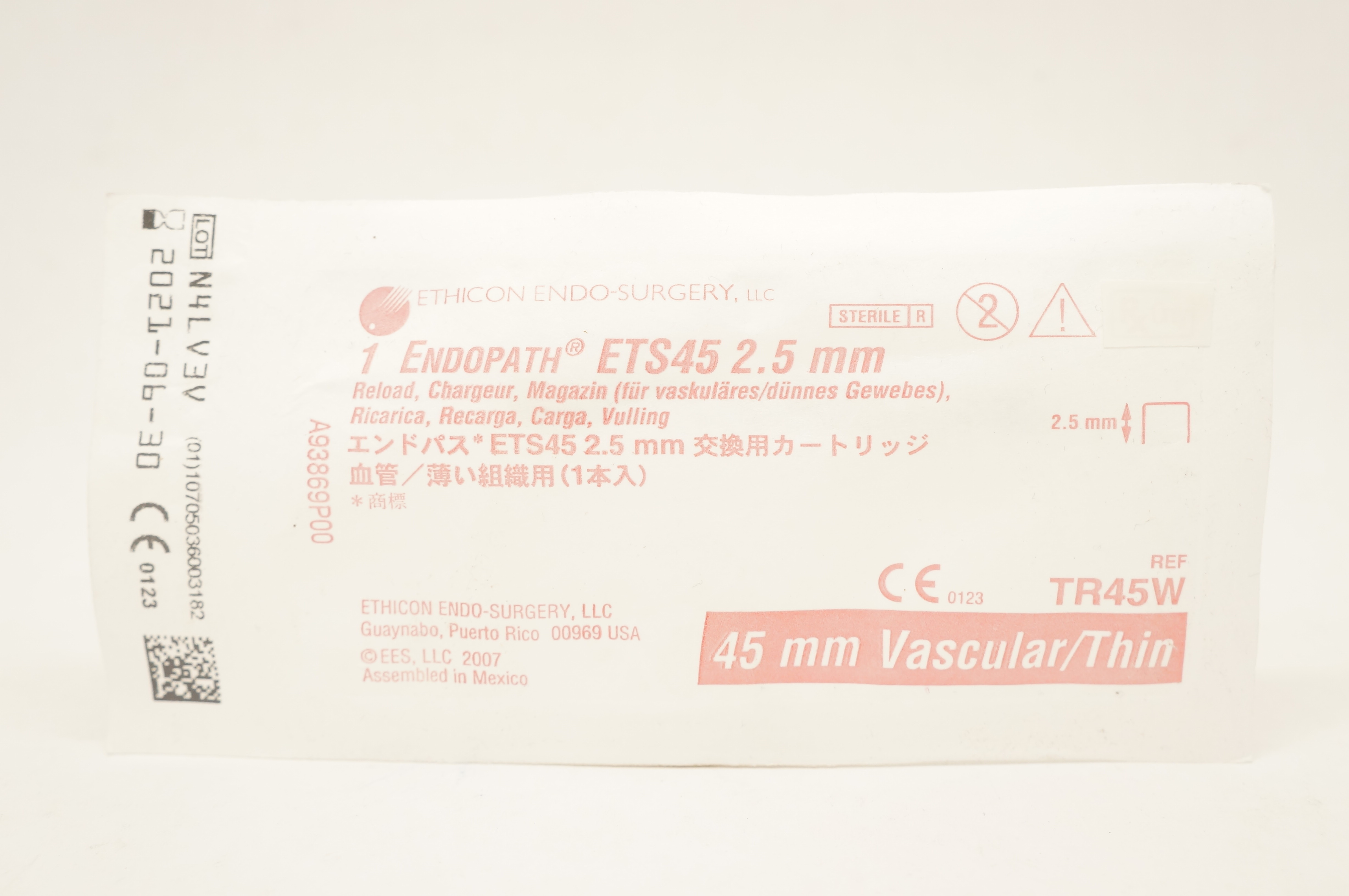 Ethicon TR45W 1 Endopath ETS45 2.5mm Reload 45mm Vascular/Thin (x)