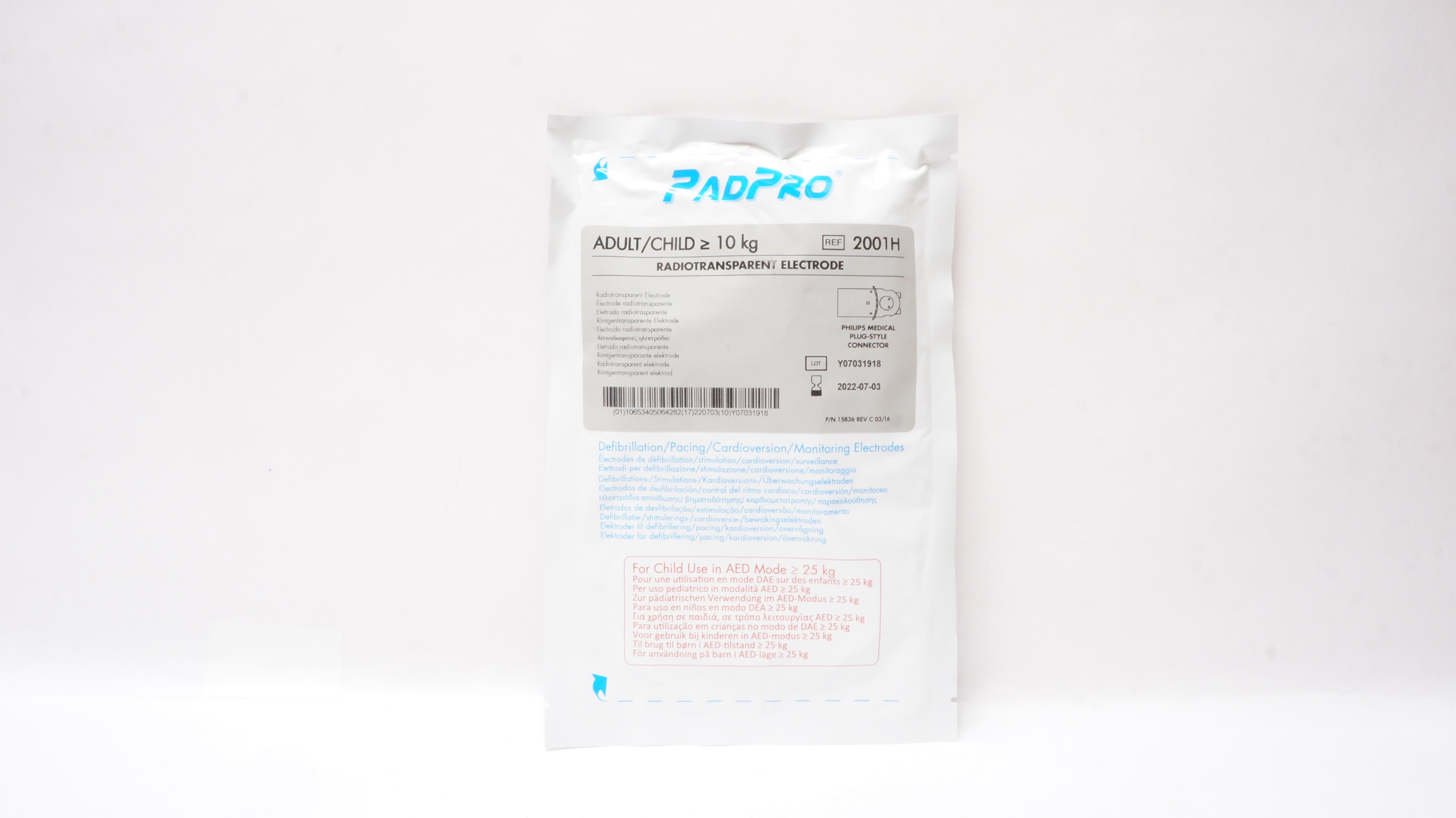 Conmed 2001H-C Padpro Radiotrasparent Electrode Adult/Child (x)