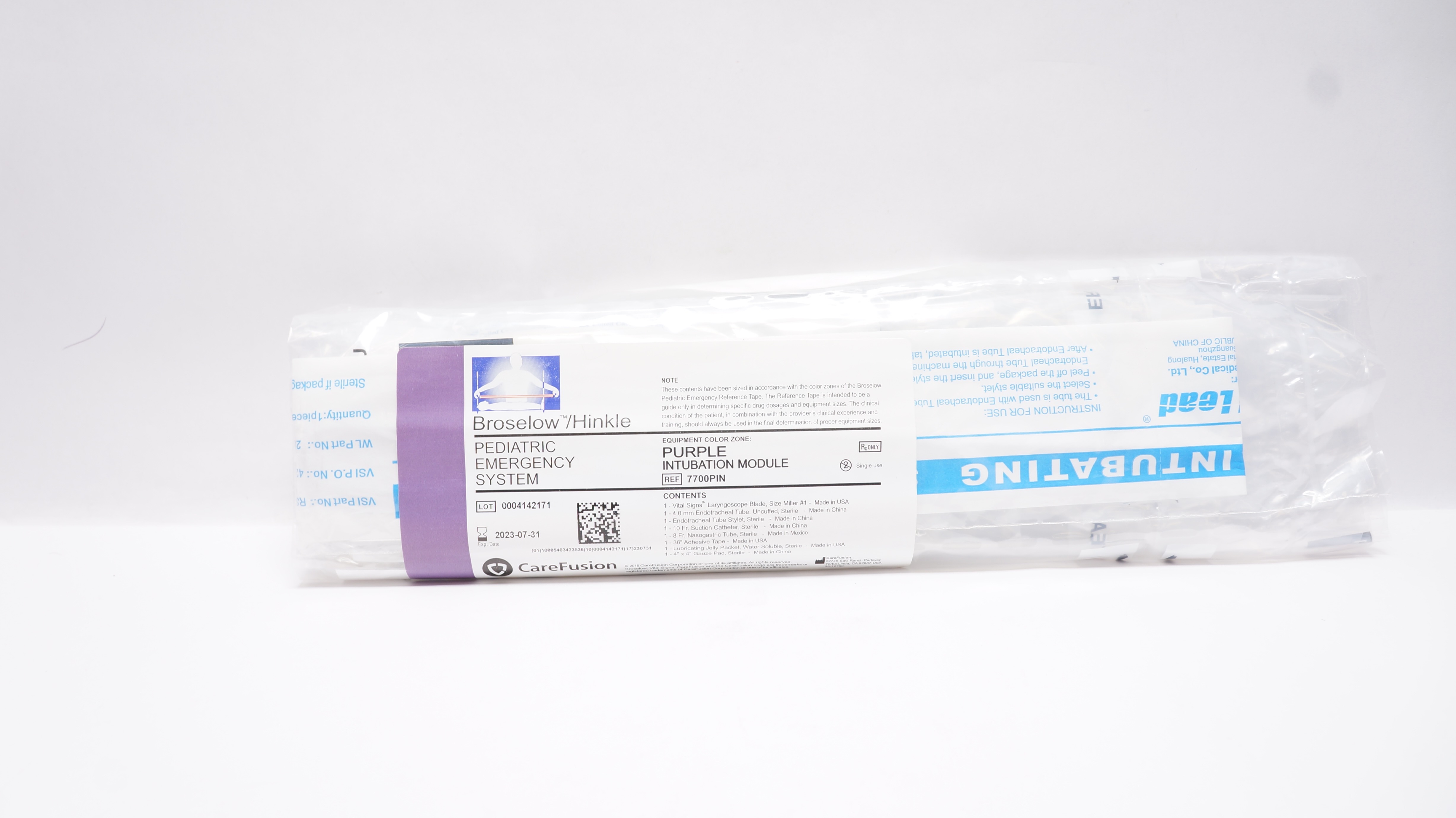 CareFusion 7700PIN Broselow/Hinkle Pediatric Emergency System, Purple (x)