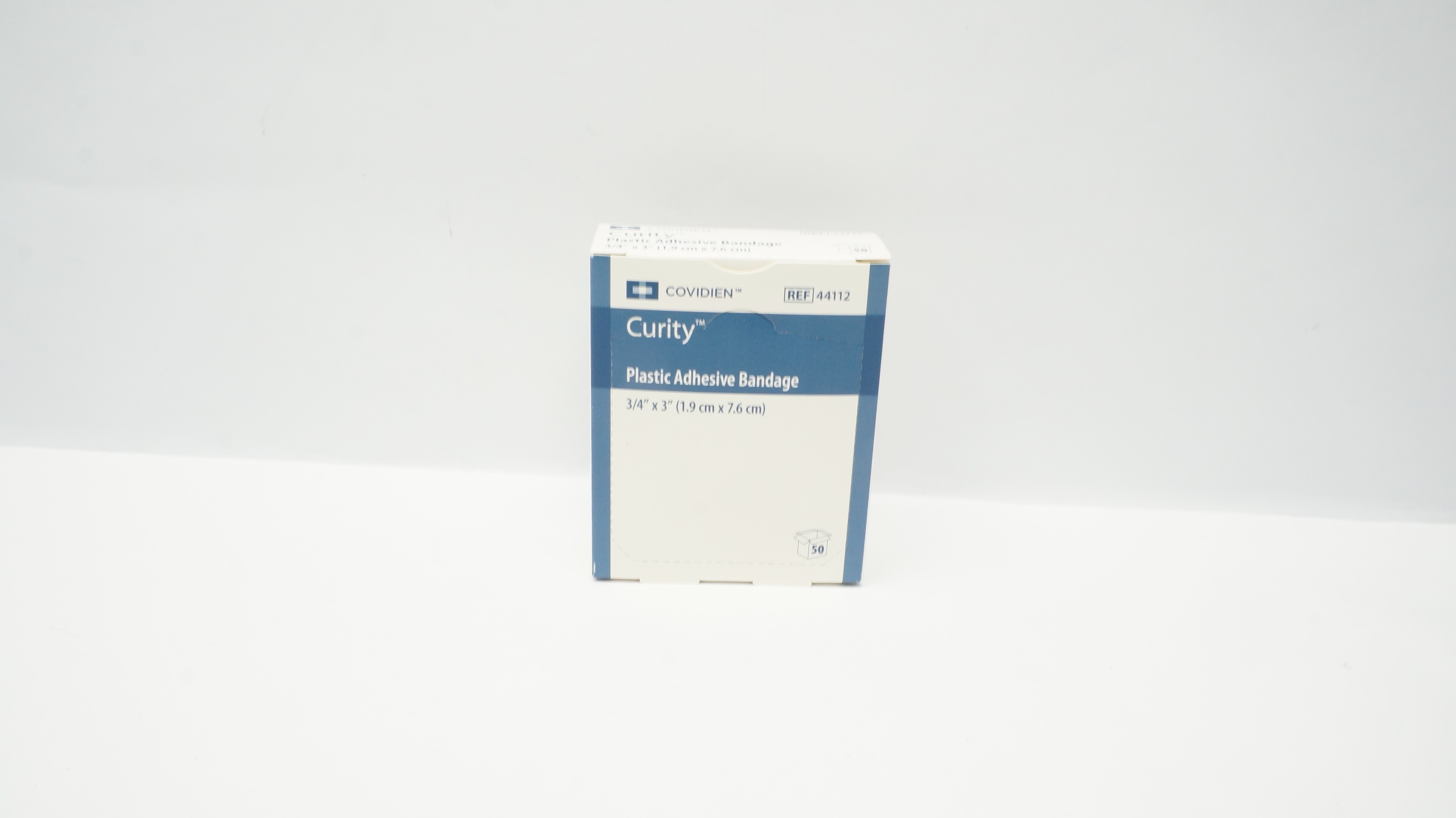 Covidien 44112 Curity Plastic Adhesive Bandage 3/4inch x 3inch (x) - Box of 50