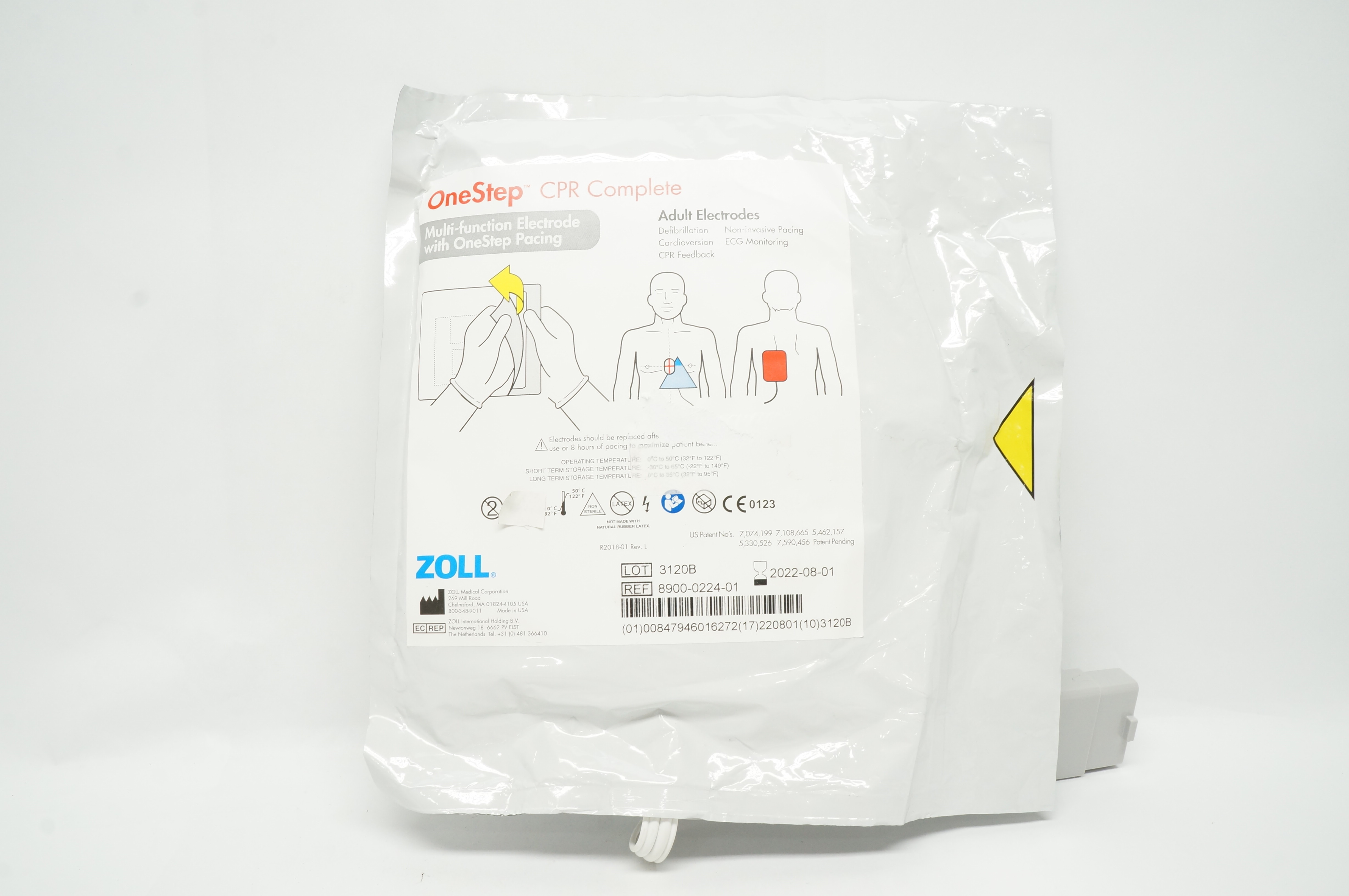 Zoll 8900-0224-01 OneStep CPR Complete Adult Multi-Function Electrodes (x)