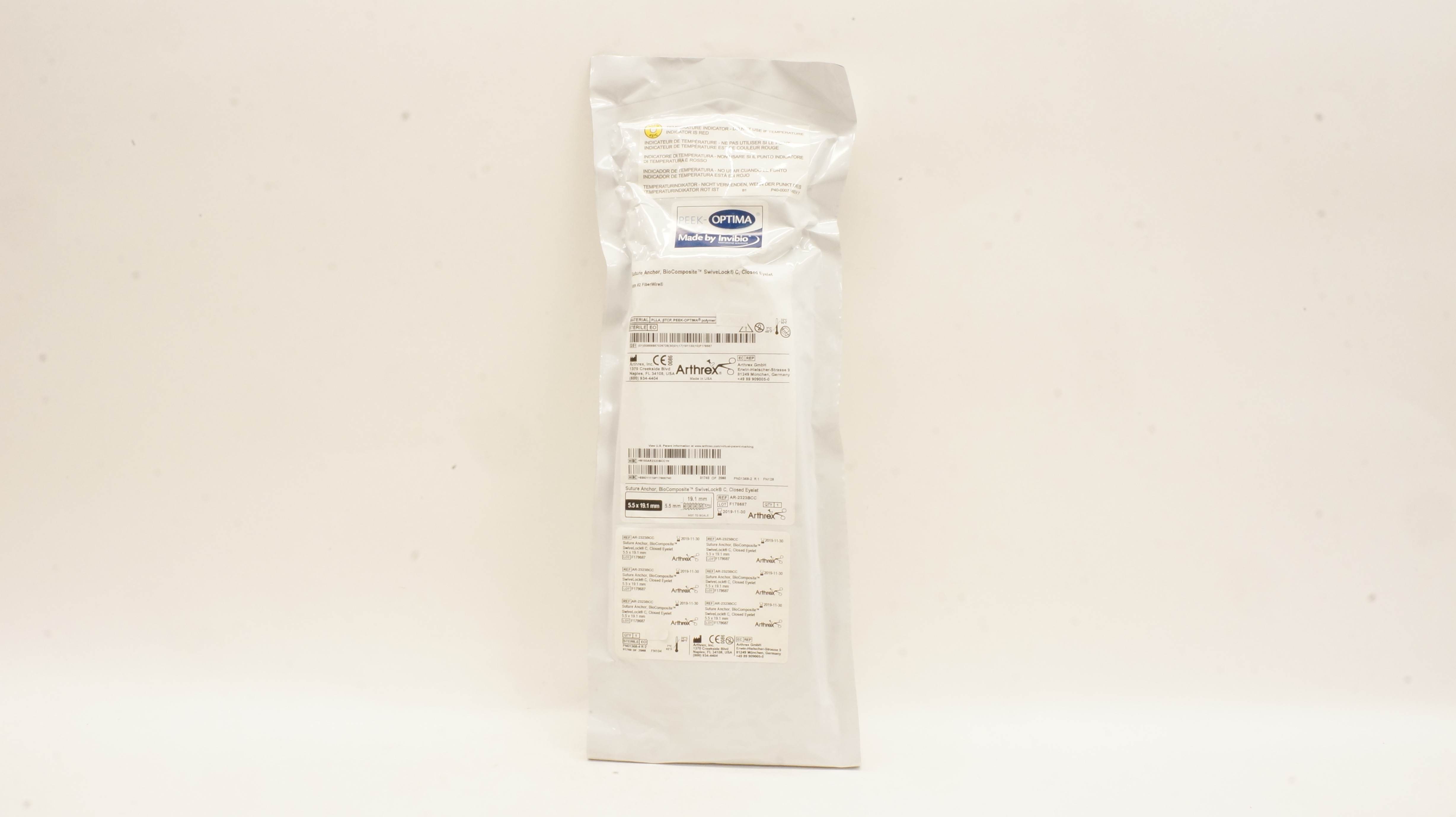 Arthrex AR-2323BCC Stre Anchor BioComposite Closed Eyelet 5.5inch x 19.1mm (x)