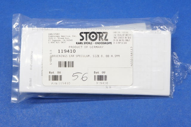 Karl Storz 119410 Bruenings Ear Speculum, Size 0, OD 4.5mm