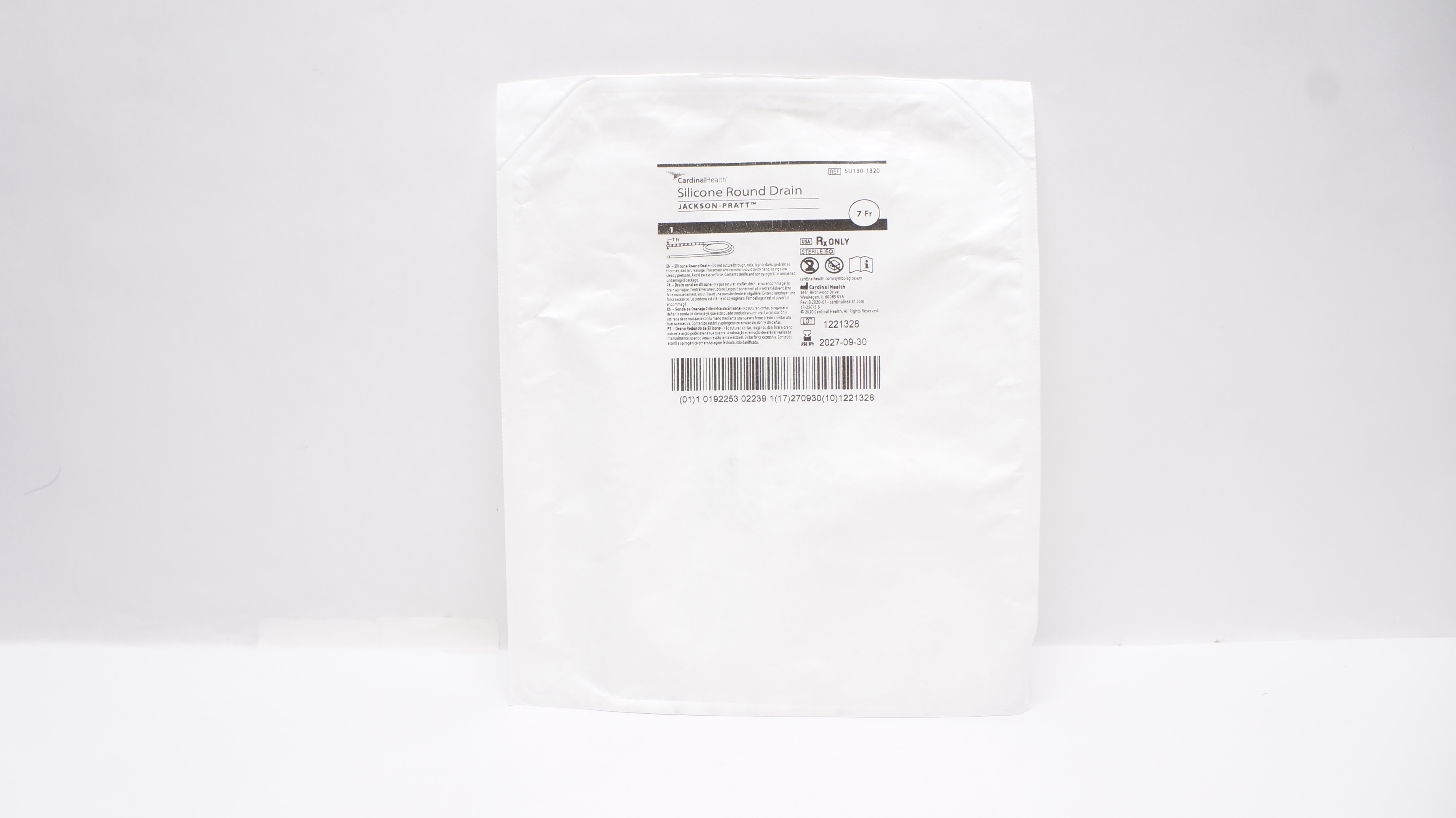 Cardinal Health SU130-1320 Jackson-Pratt Silicone Round Drain 7Fr.