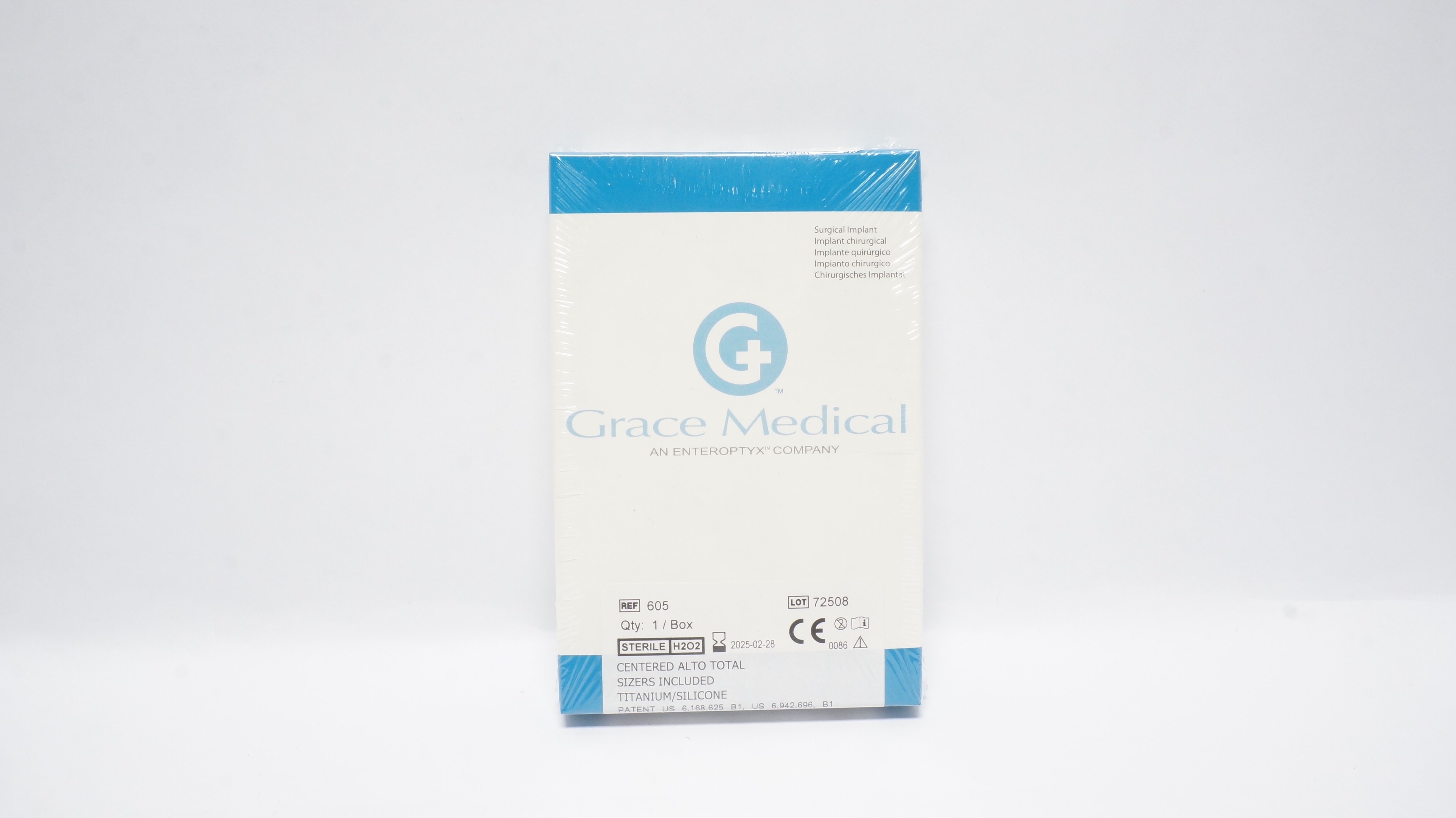 Grace Medical 605 Contered Alto Total Sizers Included Titanium/Silicone (x)