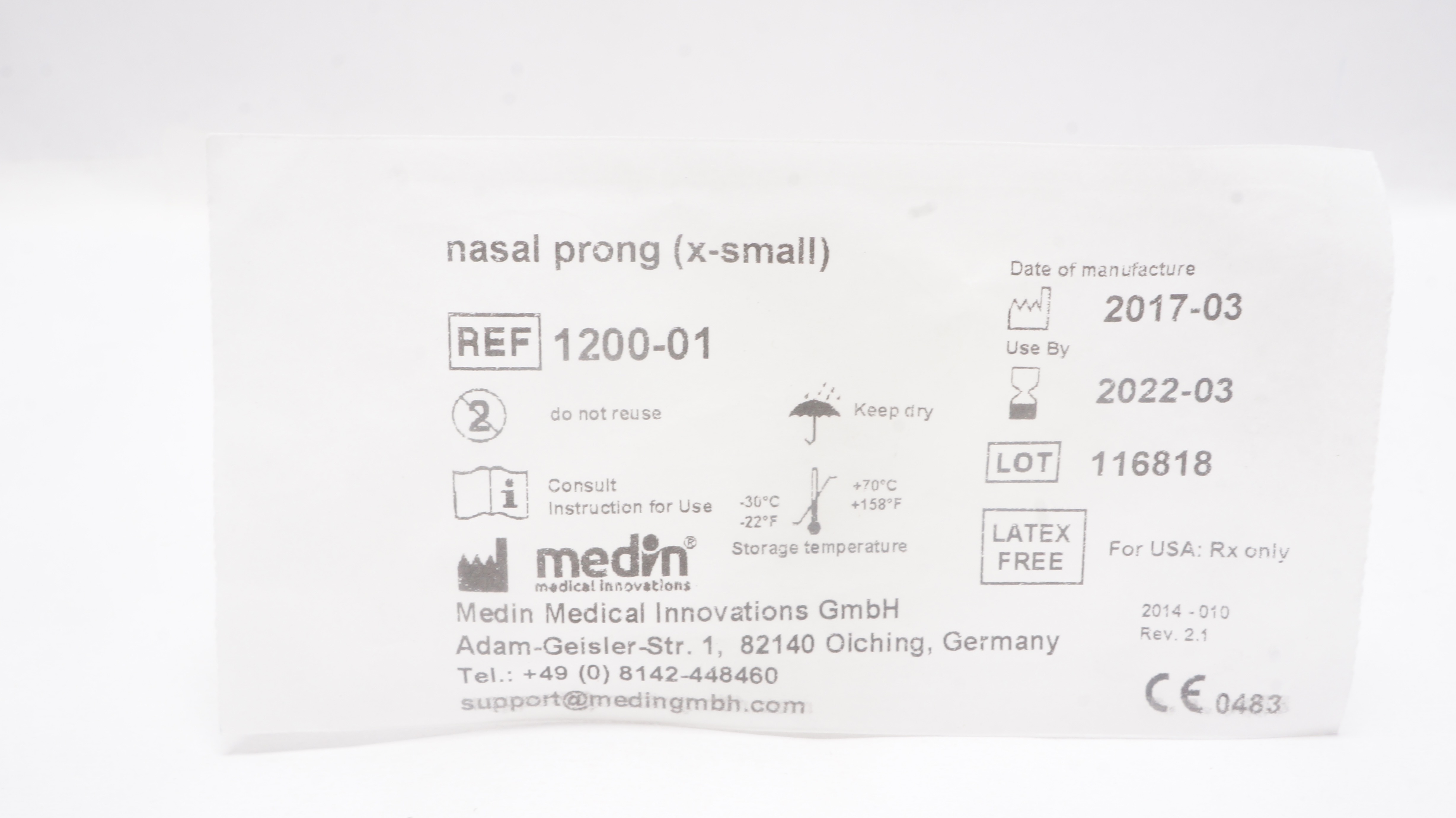 Medin Medical 1200-01 Nasal Prong,  X-Small (x)