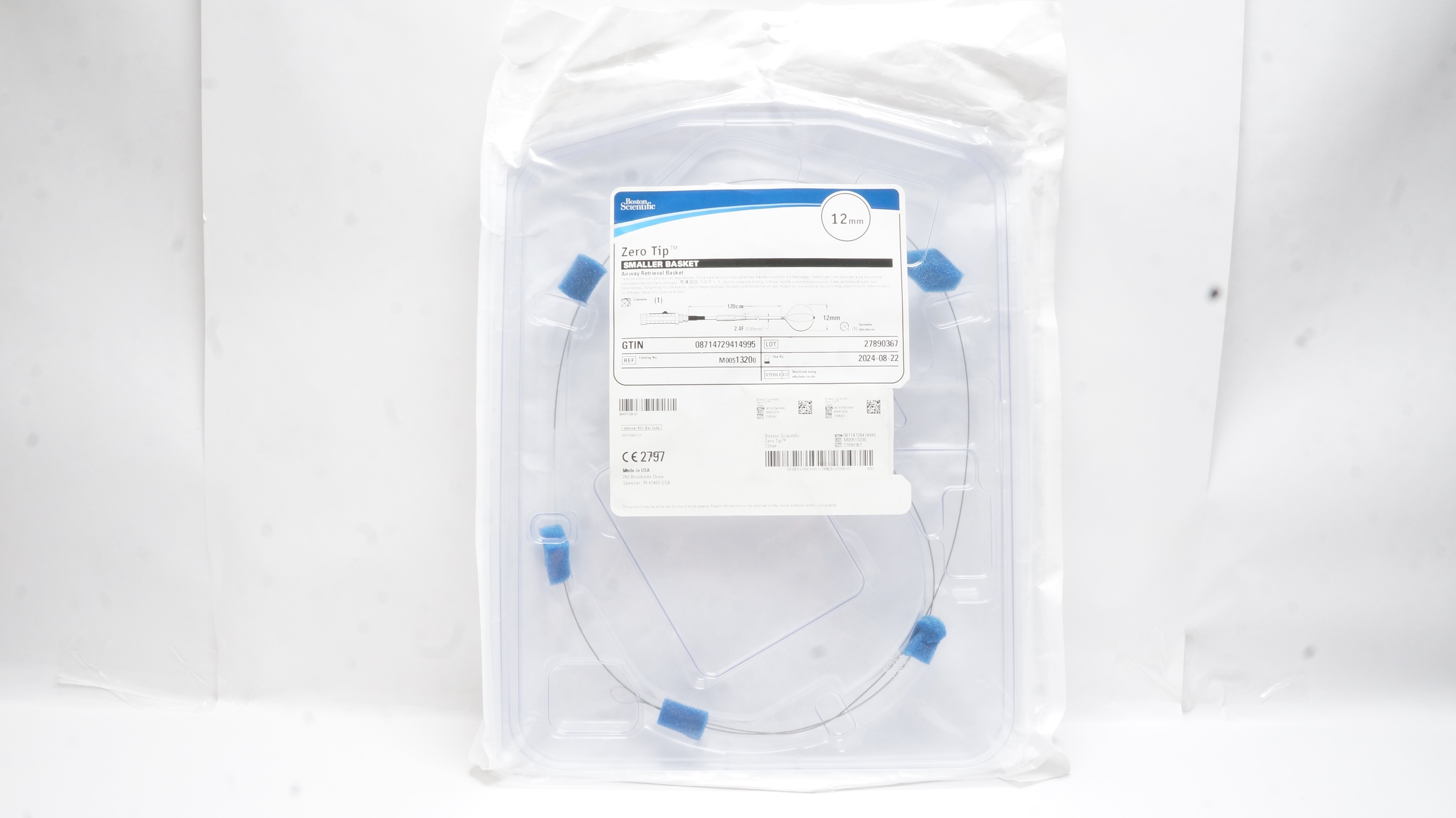 Boston Scientific M00513200 Zero Tip Airway Retrieval Basket 12mm
