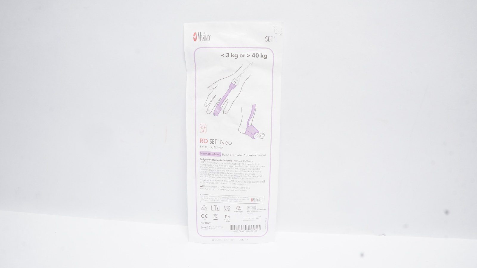 Masimo 4003 RD SET Neo Pulse Oximeter Sensor <3kg/>40kg