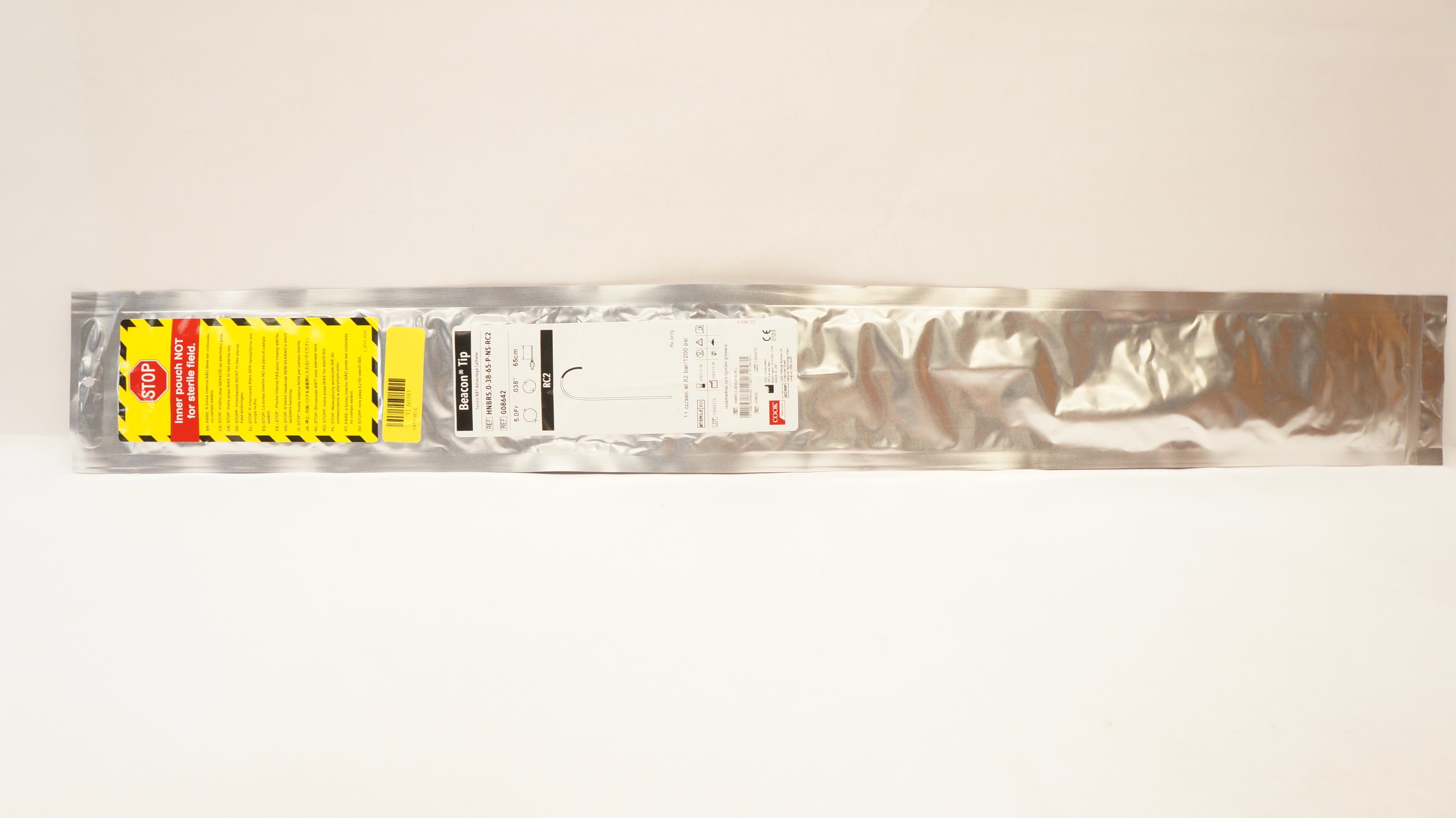 Cook Medical G08642 Beacon Tip Advantage Cath. 5.0Fr x .038inch x 65cm (x)