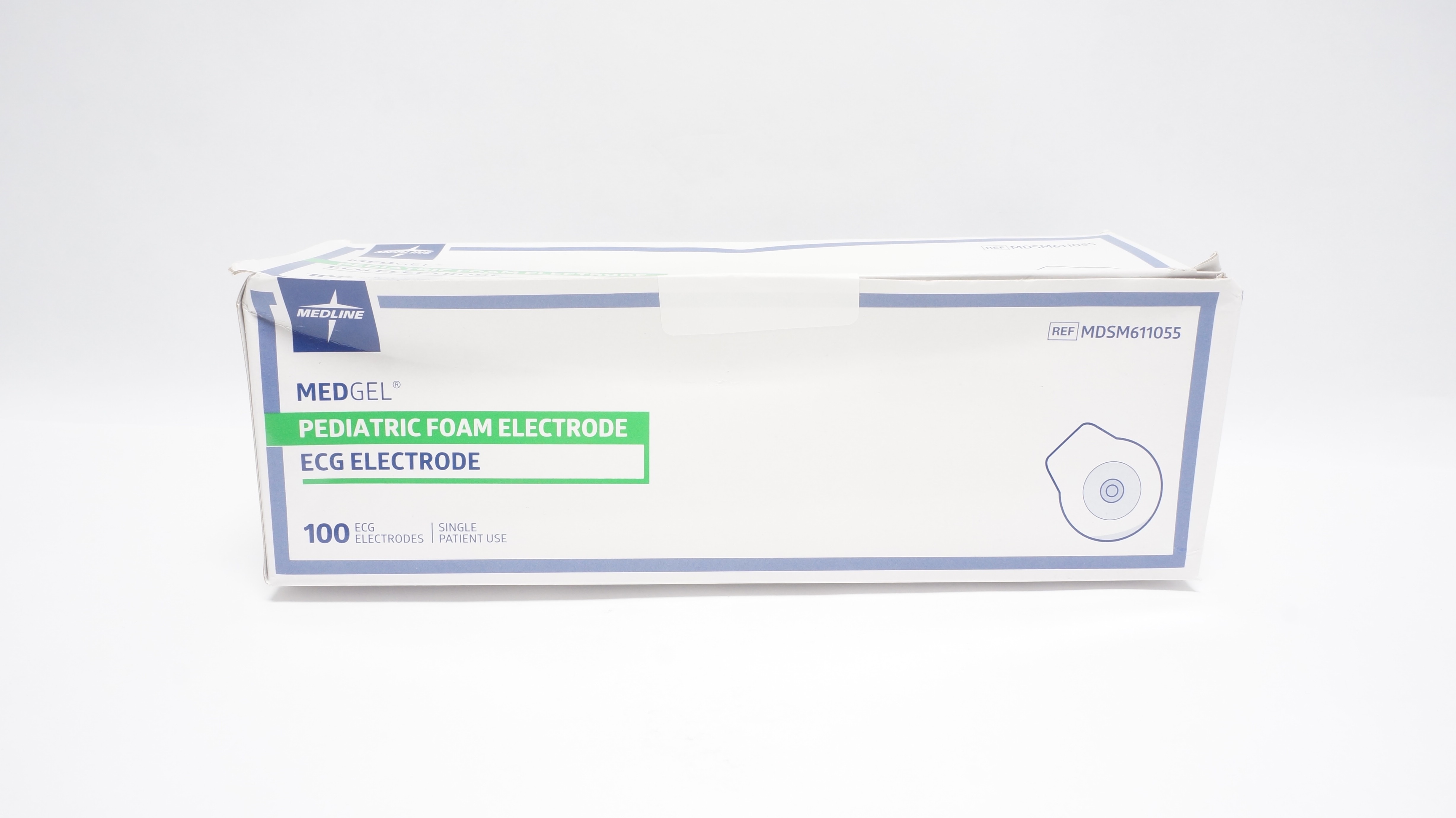 Medline MDSM611055 MedGel Pediatric Foam ECG Electrode (x) - Box of 100