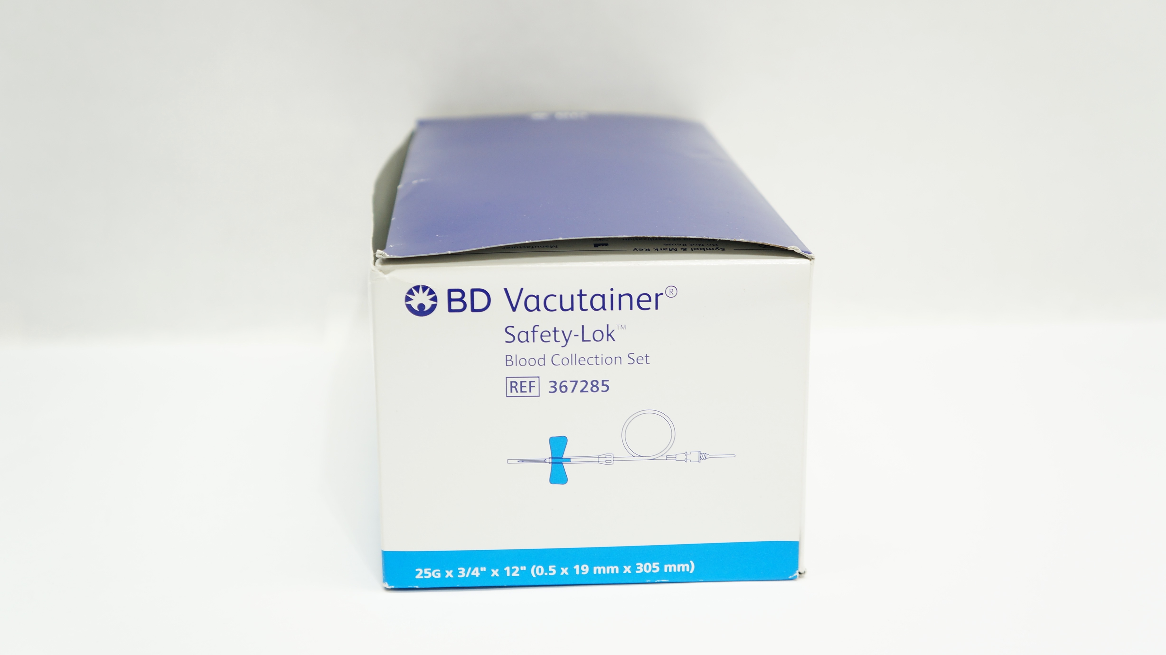 BD 367285 Vacutainer Safety-Lok Blood Collection Set 25Gx3/4x12inch - Box of 35