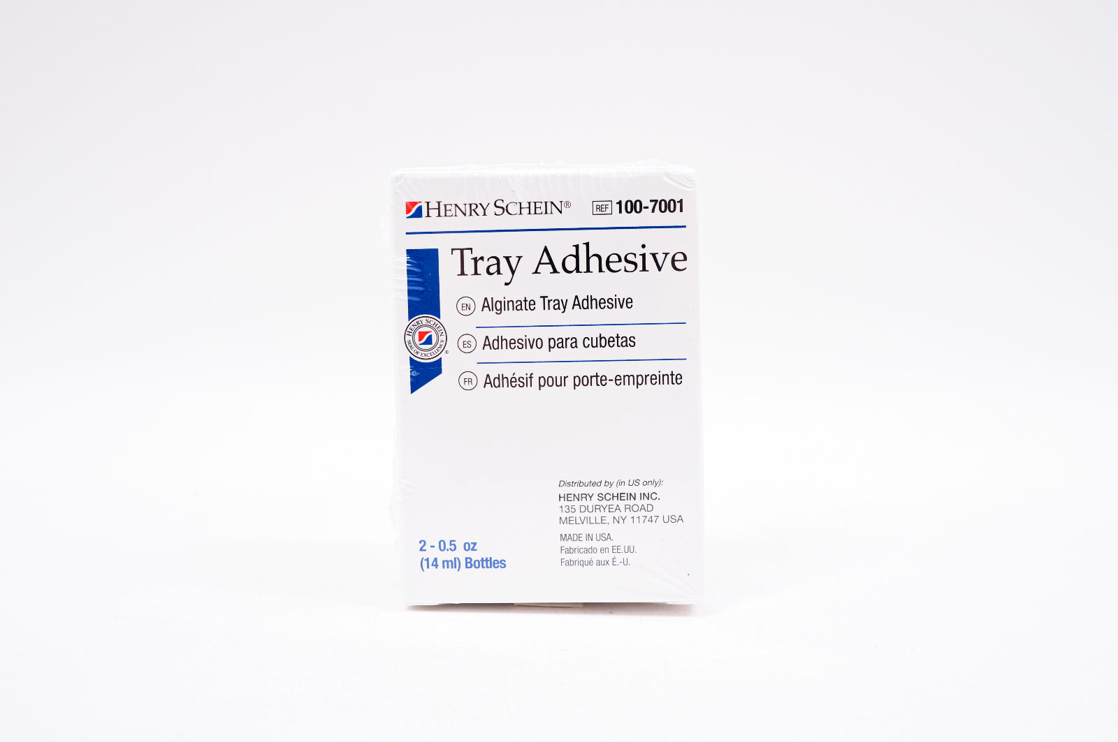 Henry Schein 100-7001 Tray Adhesive Alginate 2 - 0.5 oz Bottles