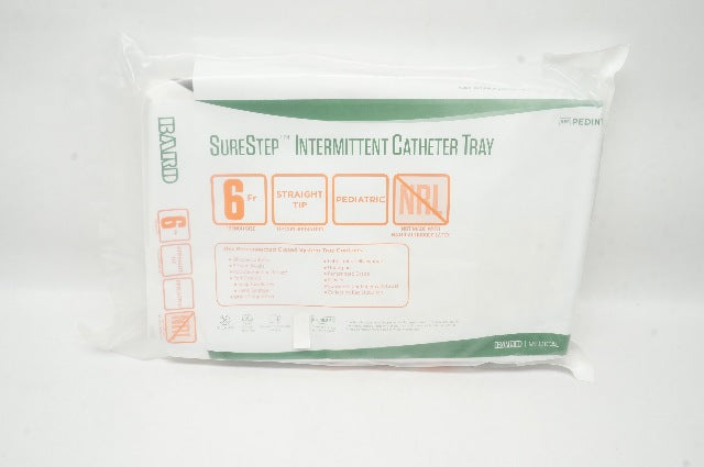 Bard PEDINTS06 SureStep Intermittent Cath. Tray  Pediatric 6Fr (x)