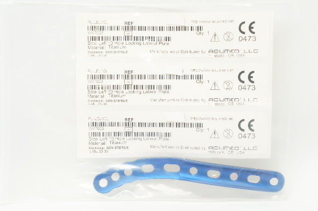 Acumed PL-LEL10L Congruent Plate System Left 10 Hole Locking Lateral Plate