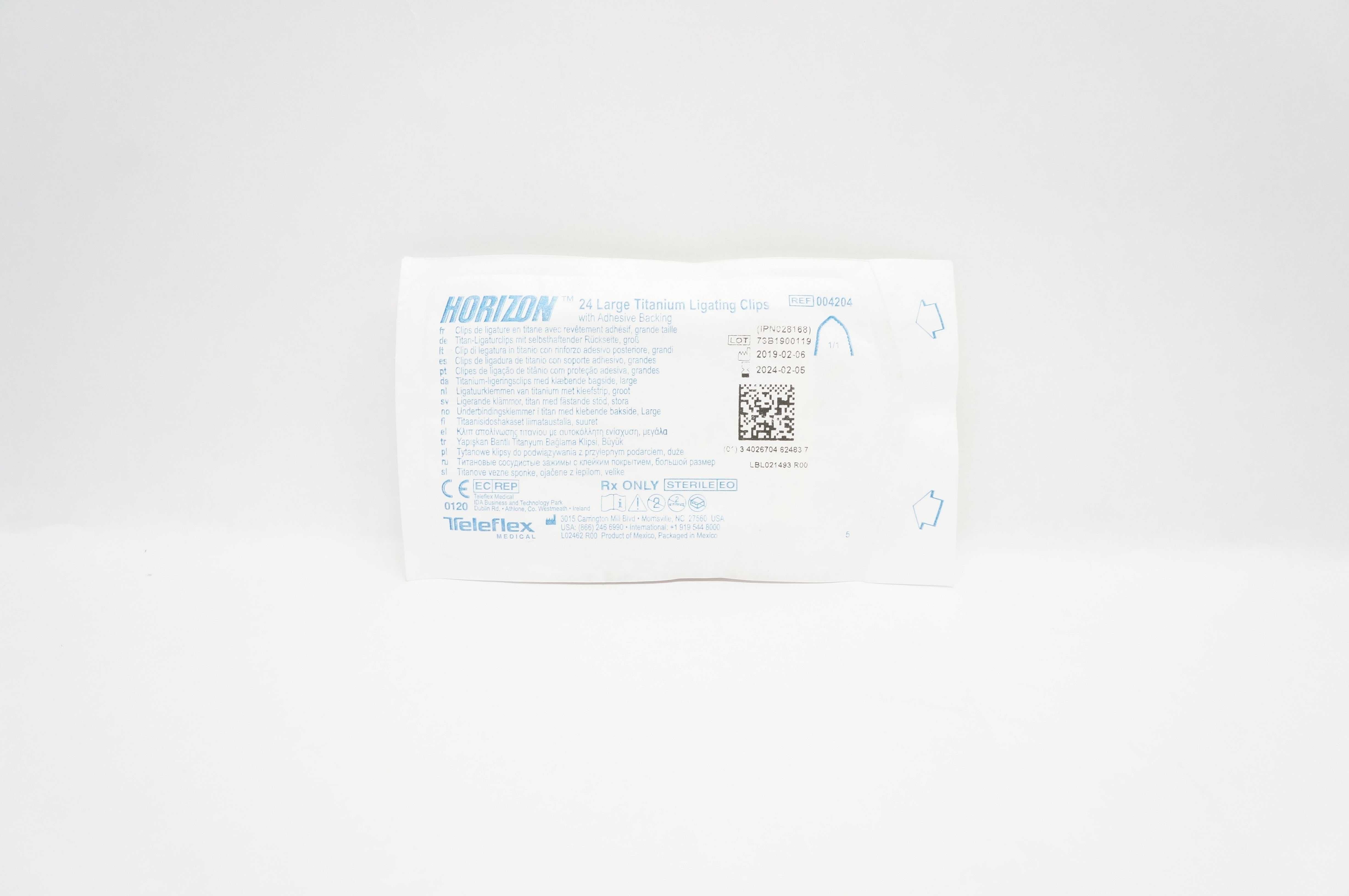 Teleflex 004204 Horizon Titanium Ligating Clips, Large - Pack of 24