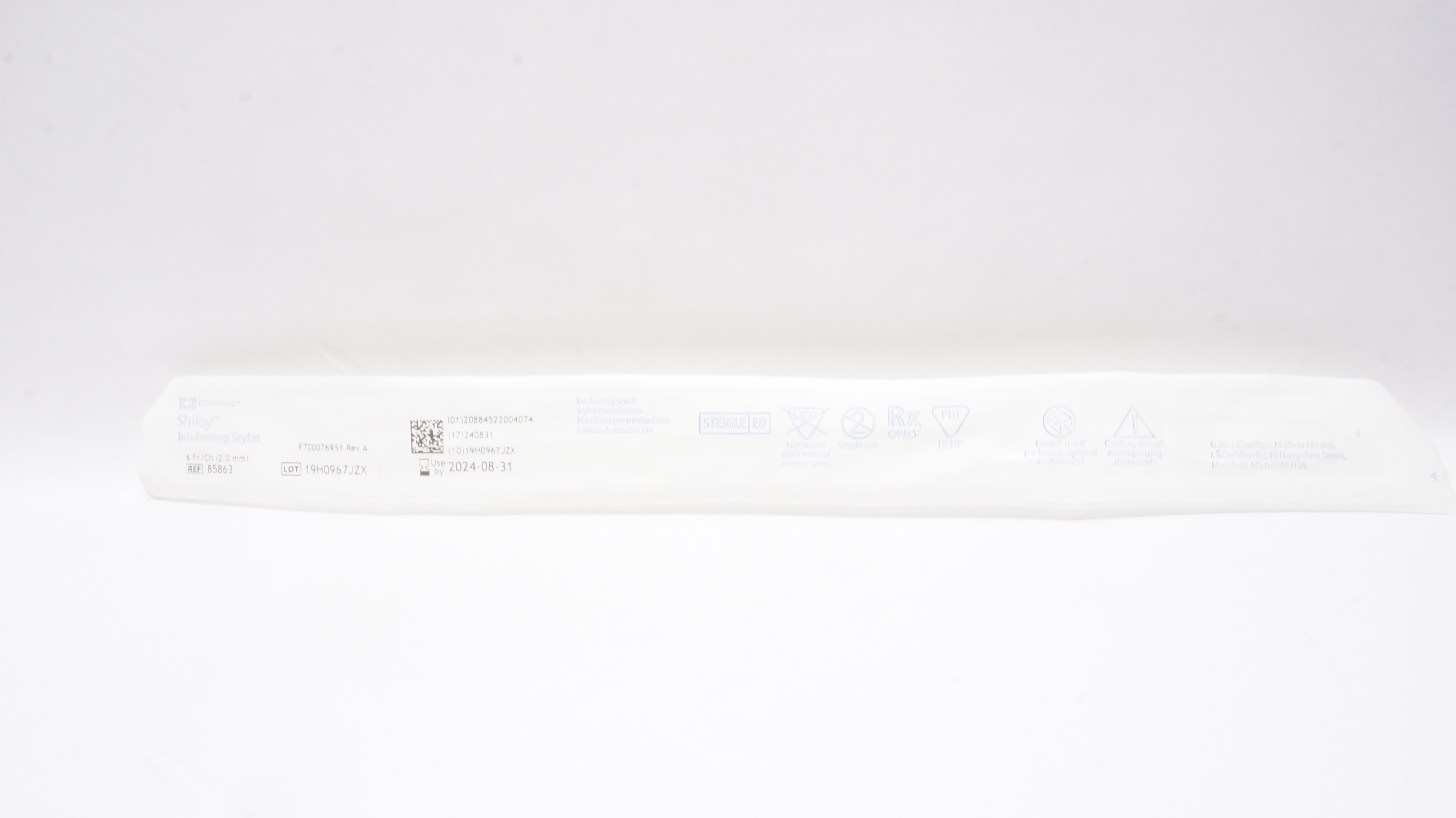 Covidien 85863 Shiley Intubating Stylet 6Fr/Ch