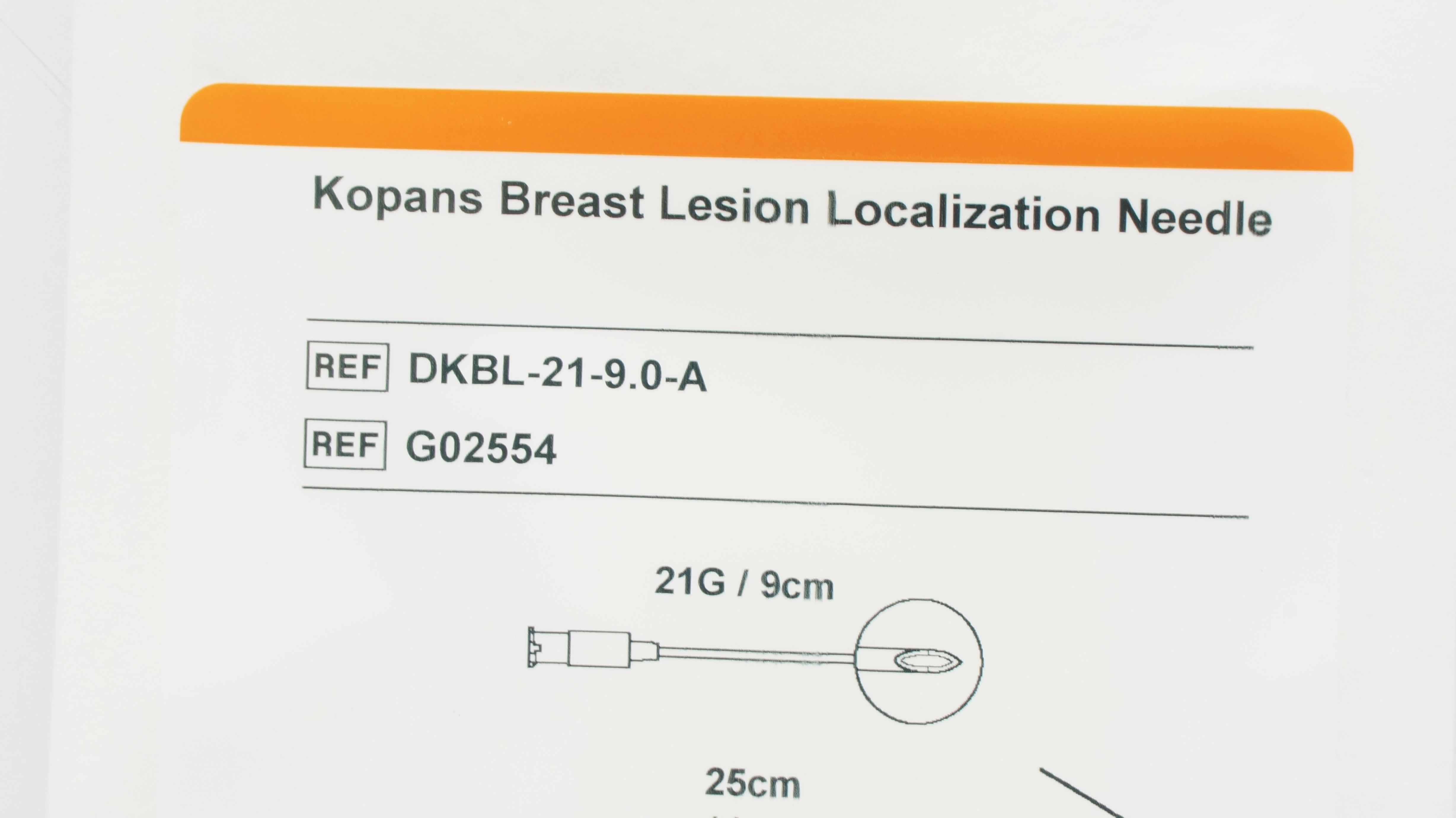 IZI Medical G02554 Kopans Breast Lesion Localization Ndle 21G/9cm 25cm (x)