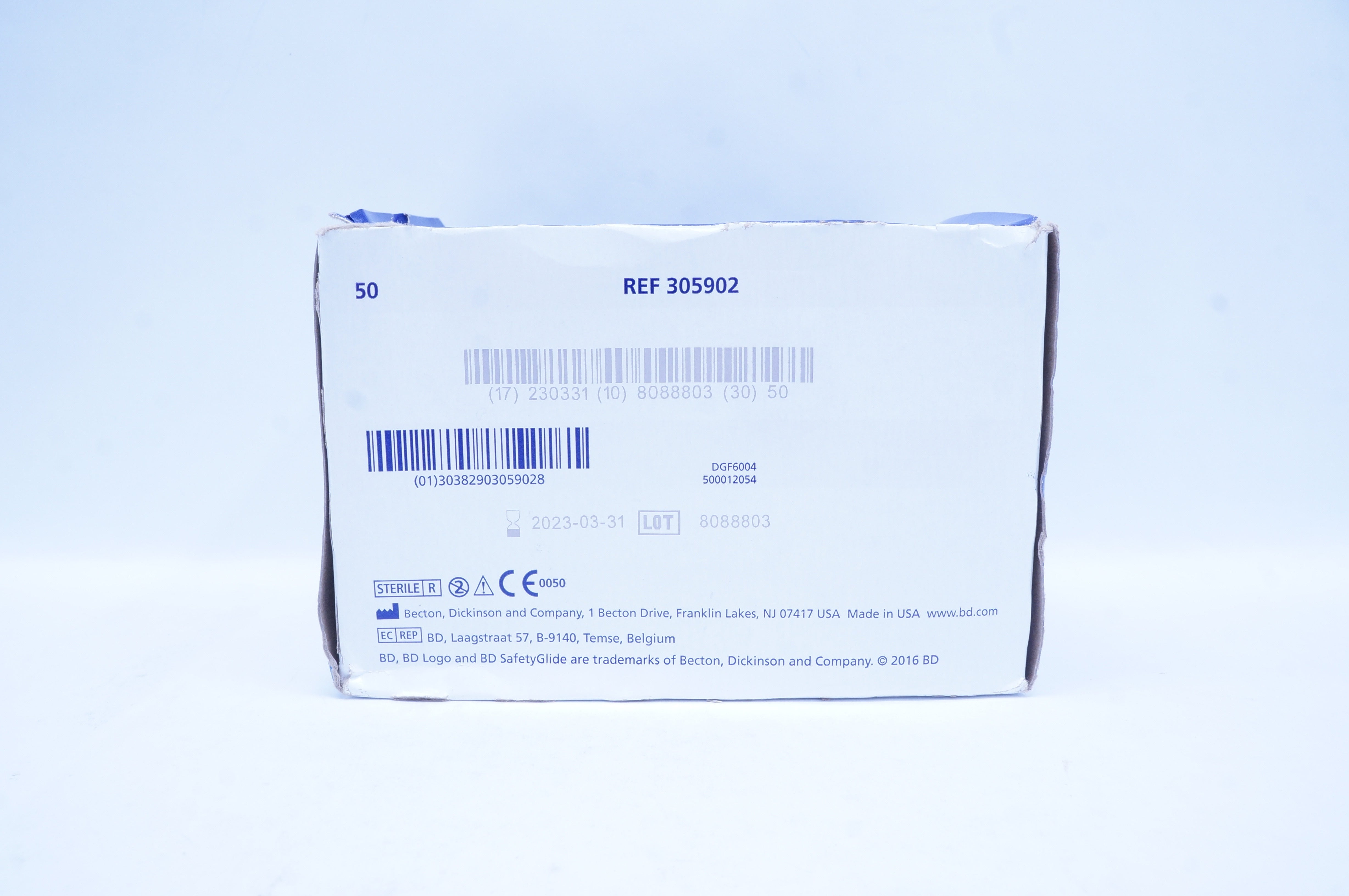 BD 305902 SafetyGlide Injection Ndle 23G x 1 - Box of 30
