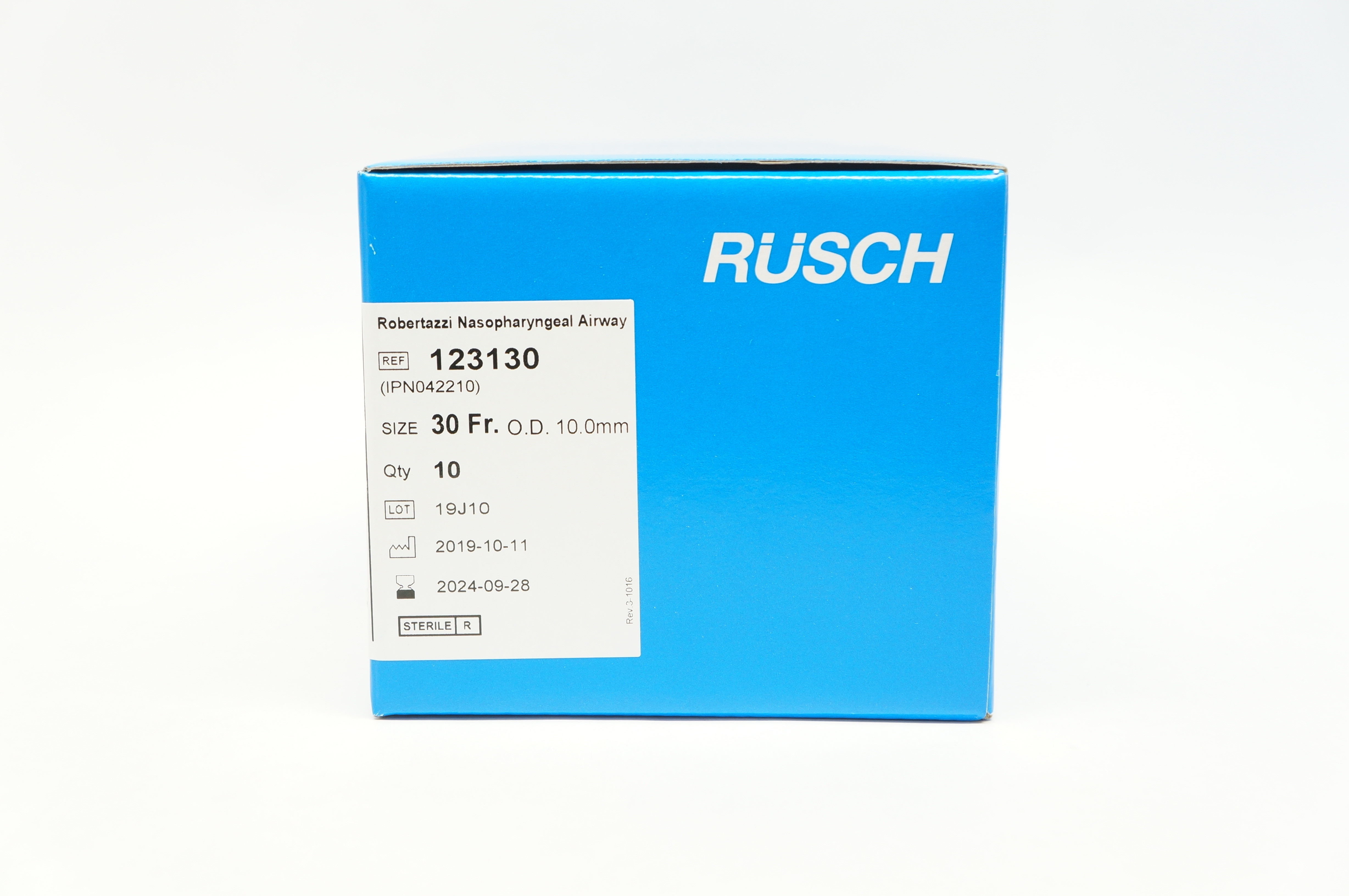 Teleflex 123130 Rusch Robertazzi Nasopharyngeal Airway 30Fr OD 10.0mm -Box of 10