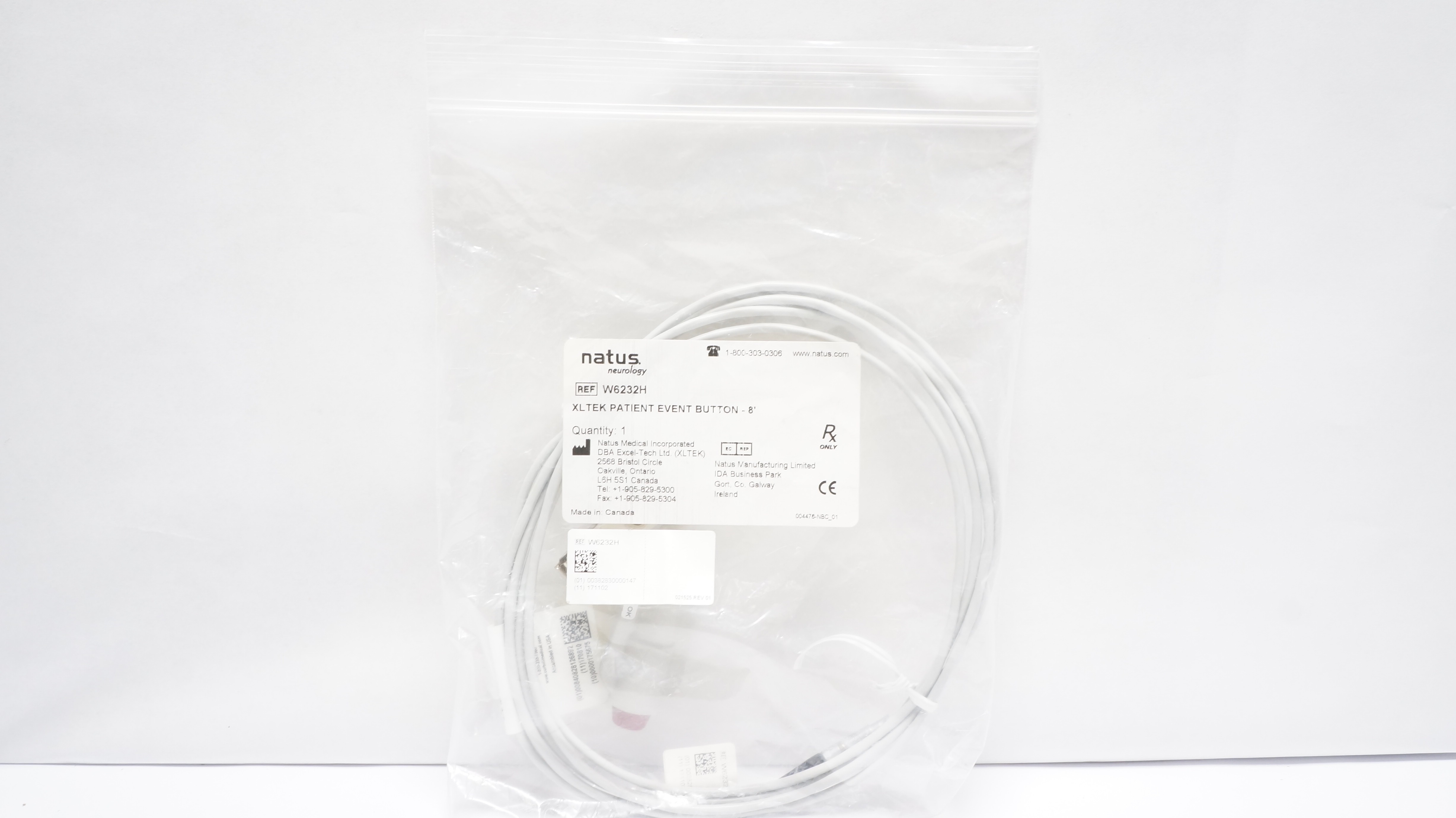 Natus W6232H Xltek Patient Event Button 8 ft.