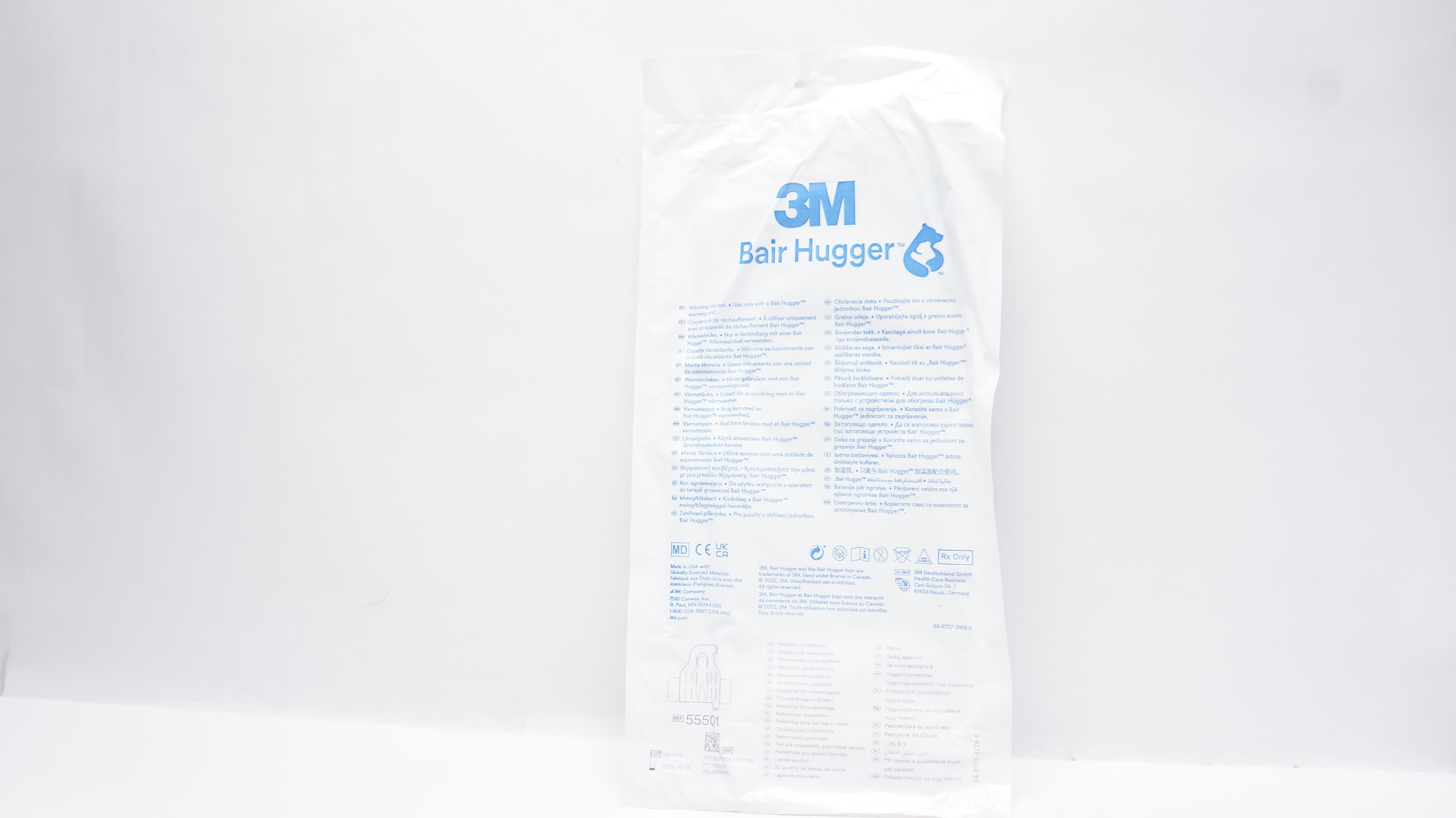 3M 55501 Bair Hugger Pediatric Underbody Warming Blanket