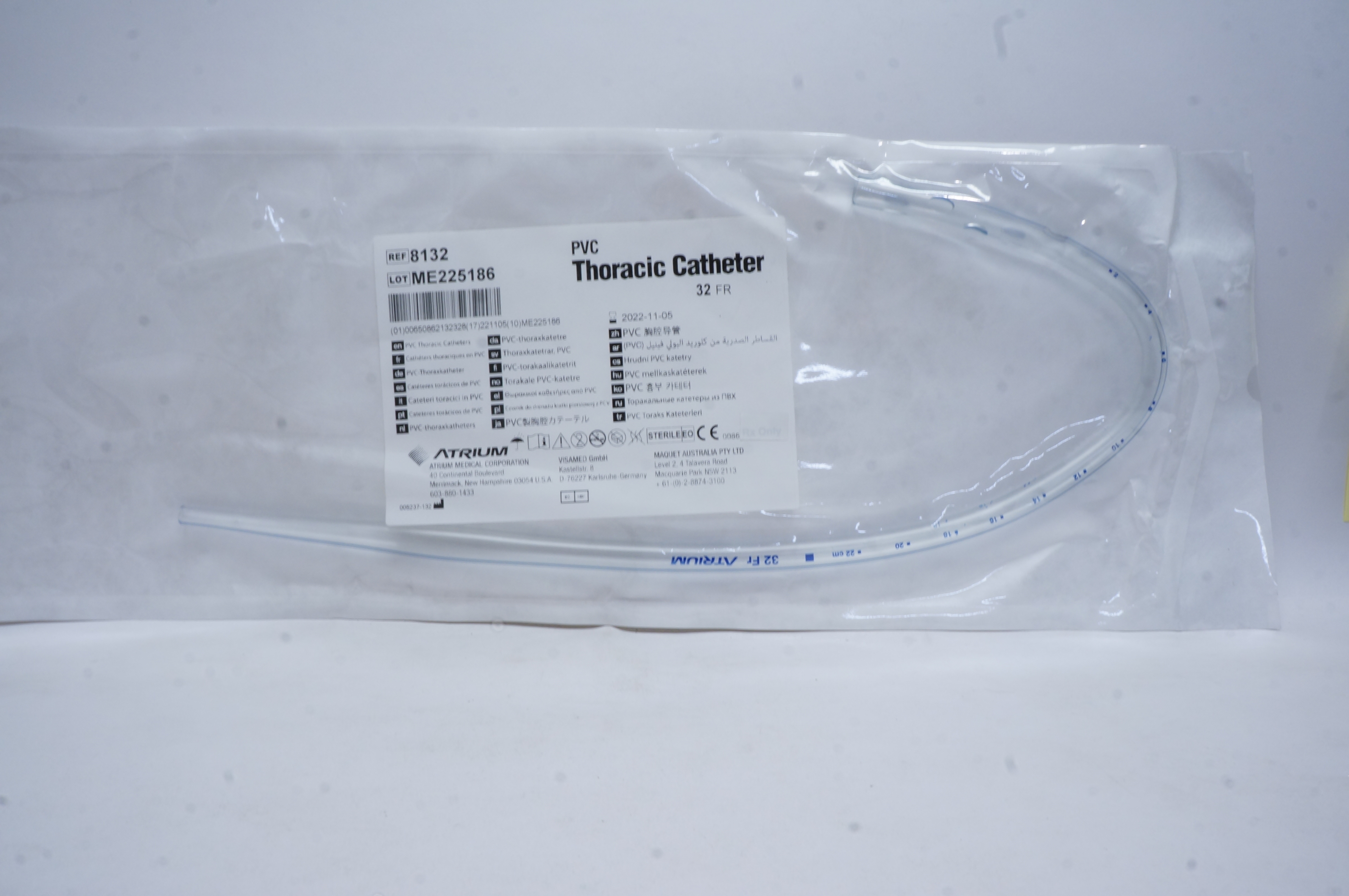 Atrium 8132 PVC Thoracic Cath. 32Fr.