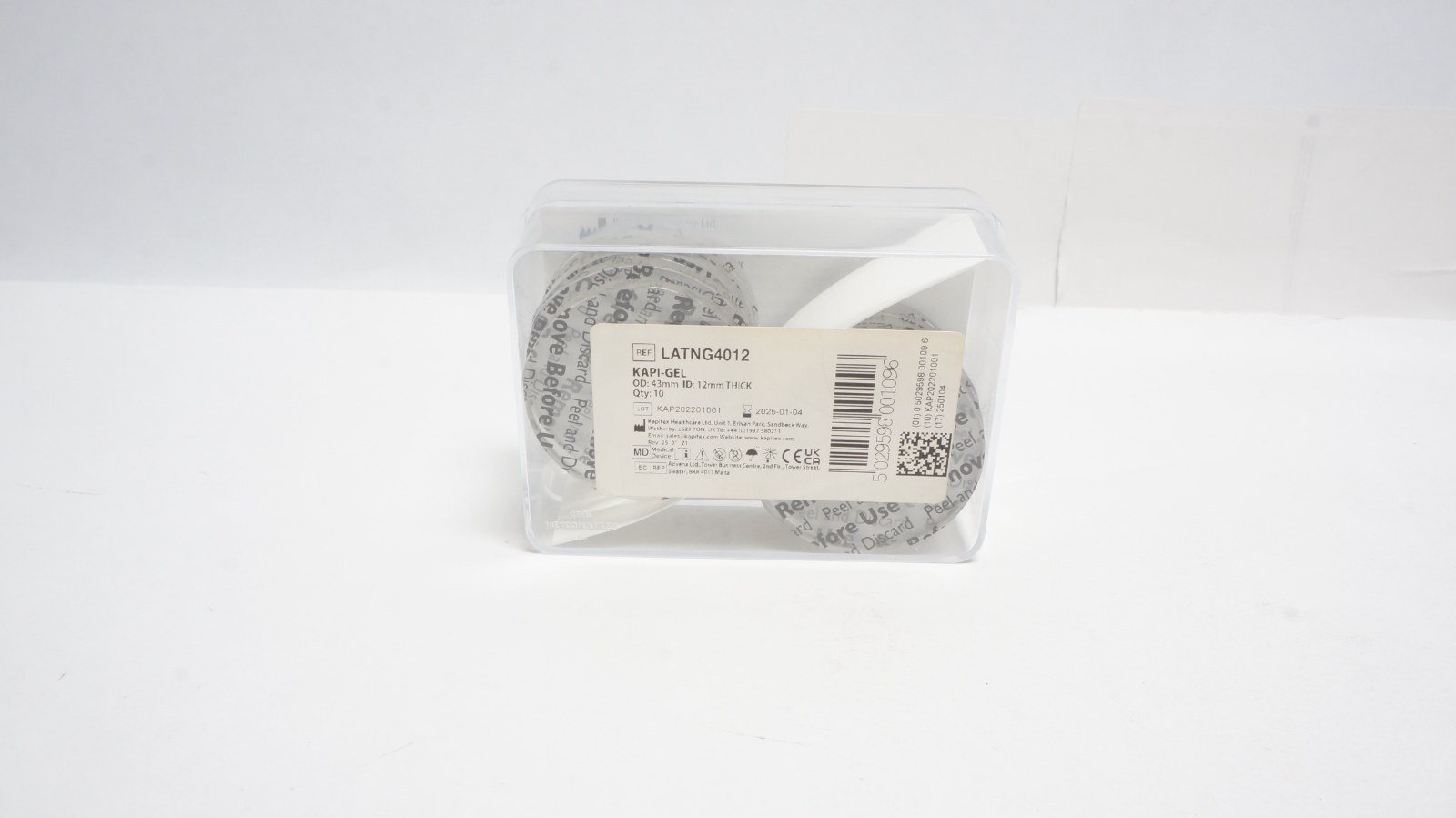Kapitex LATNG4012 KAPI-GEL OD: 43mm ID: 12mm THICK - pack of 10
