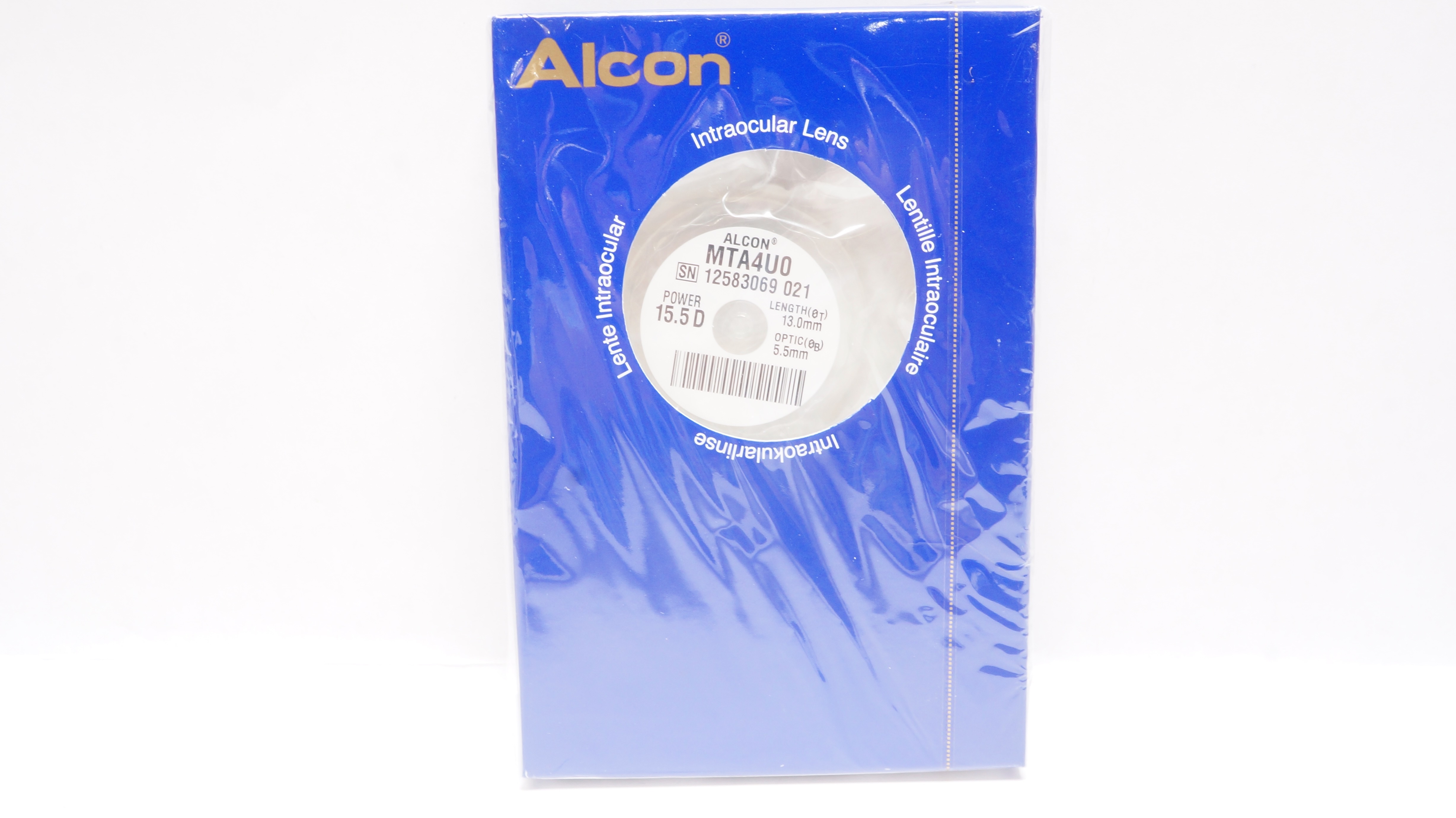 Alcon MTA4UO  UV Intraocular Lens 15.5D, 5.5mm x 13.0mm (x)