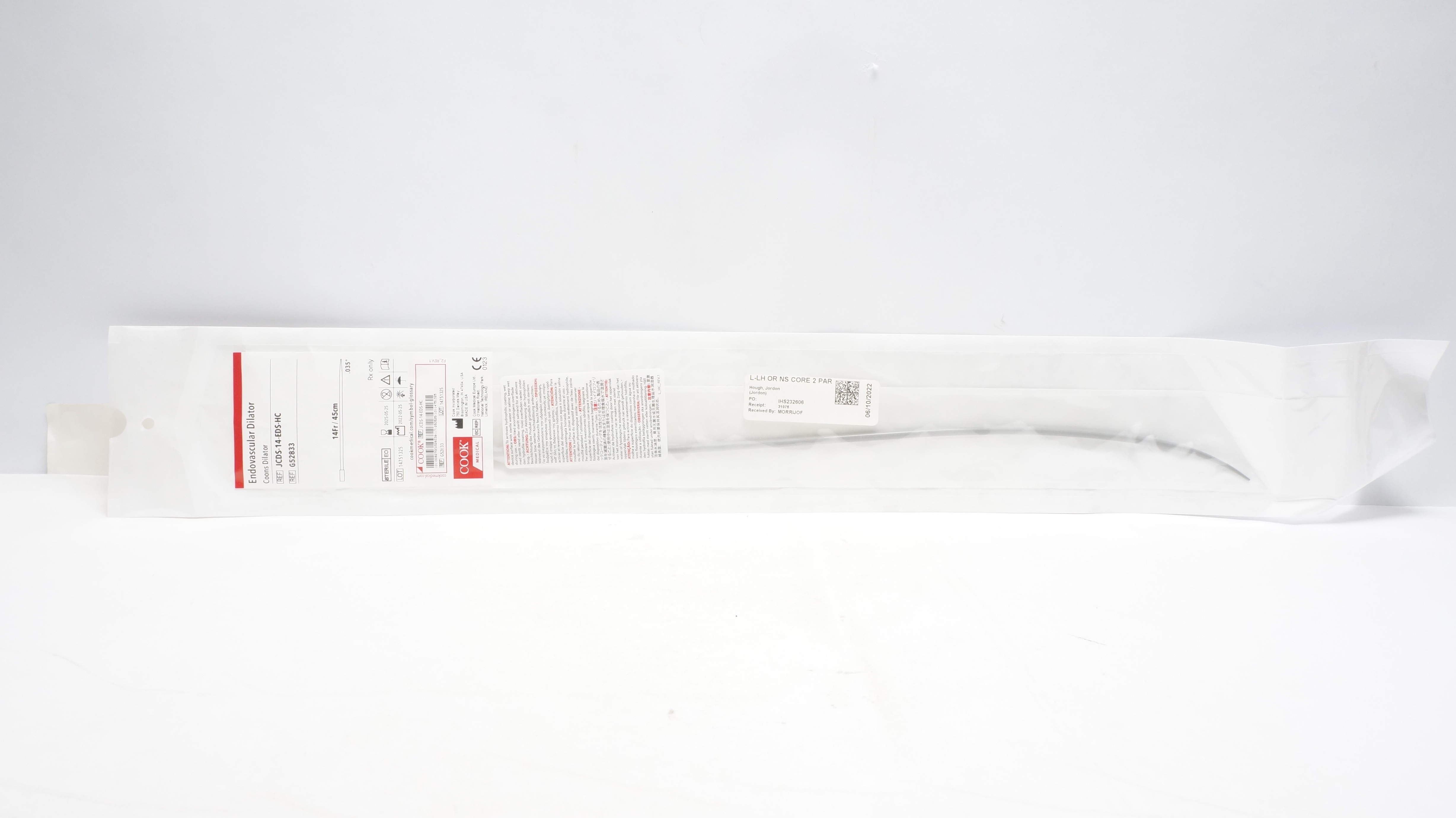 Cook G52833  Endovascular Dilator, Coons Dilator 14Fr. x 45cm (x)
