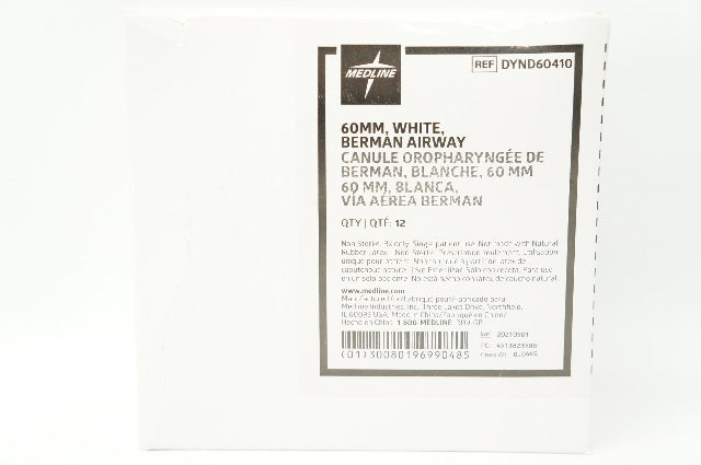 Medline DYND60410 Berman Airway 600mm, White - Pack of 12