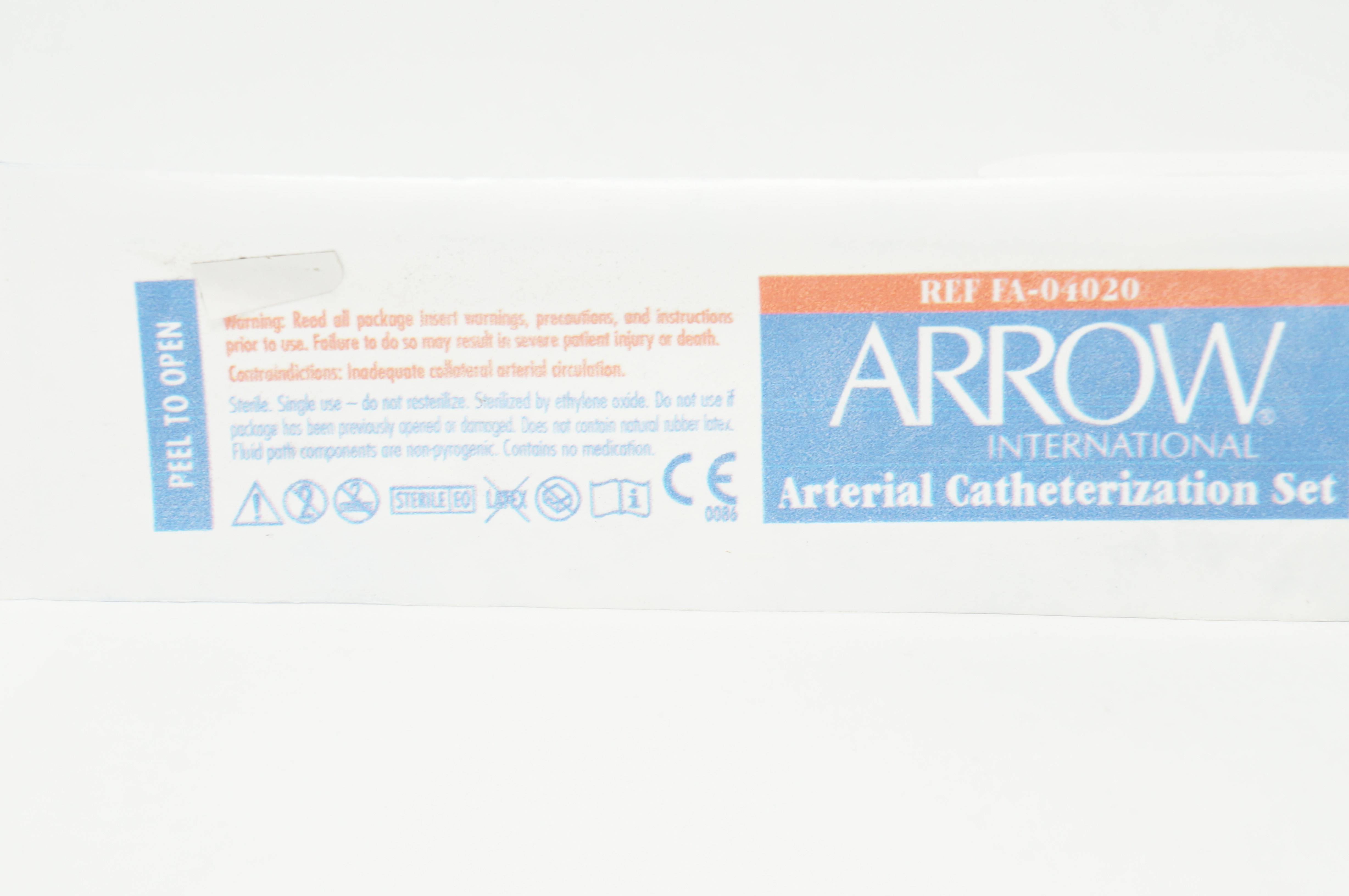 Arrow FA-04020 Radial Artery Catheterization Set 20Ga x 4 1/4 inch (x)