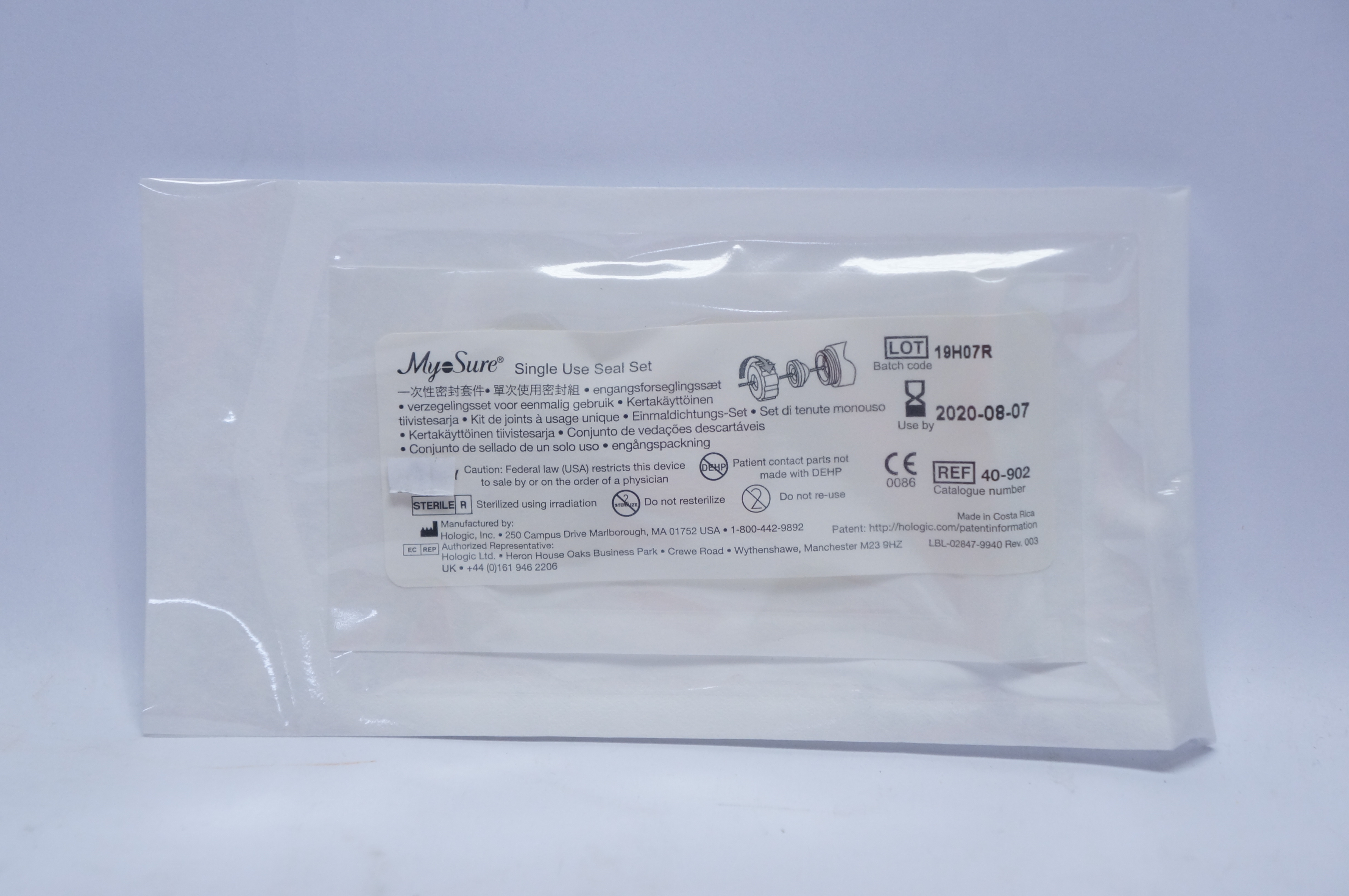 Hologic 40-902 My Sure Single Use Seal Set (x)