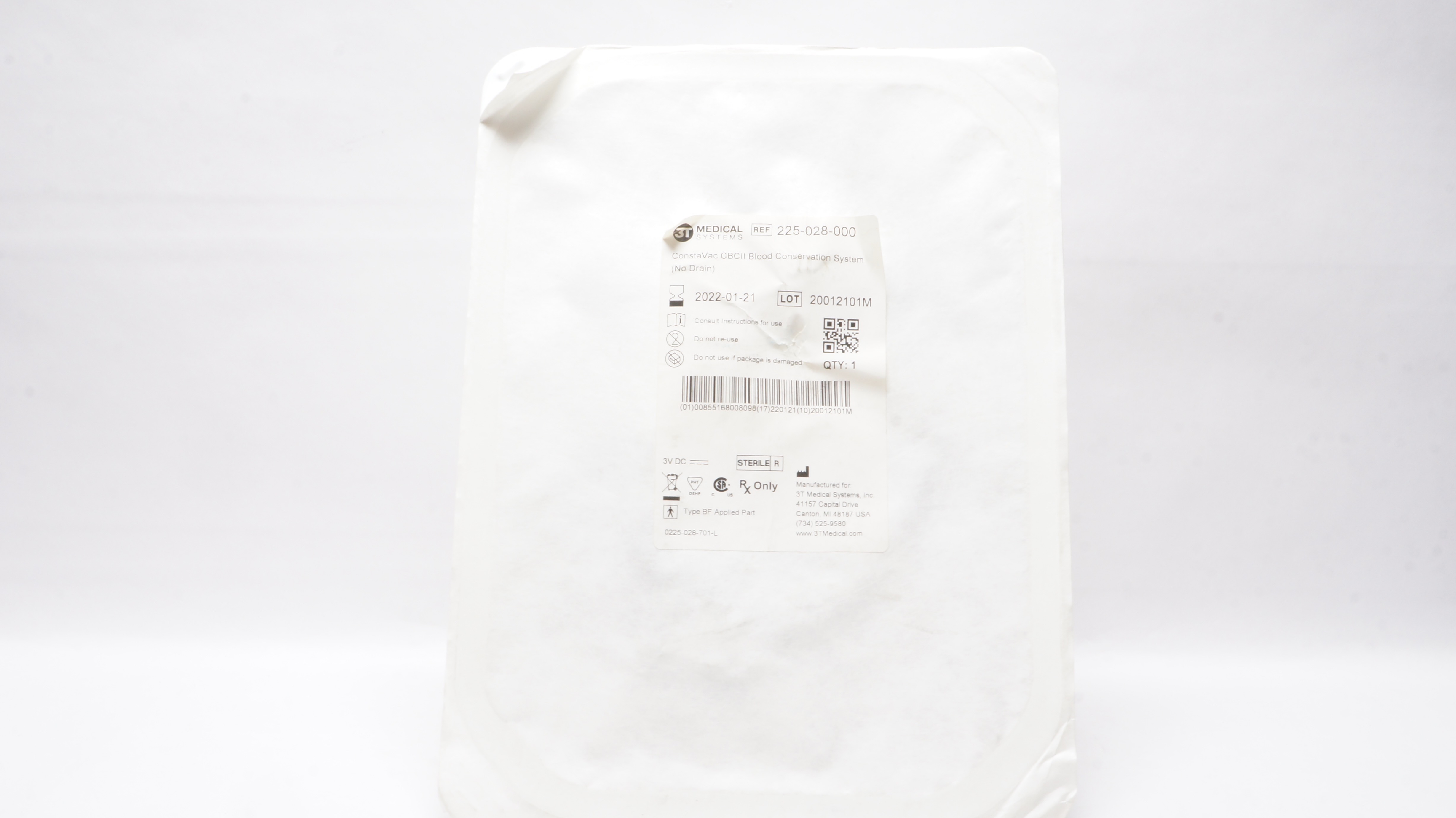 3T Medical Systems 225-028-000 CBCII Constavac Blood Conservation System (x)