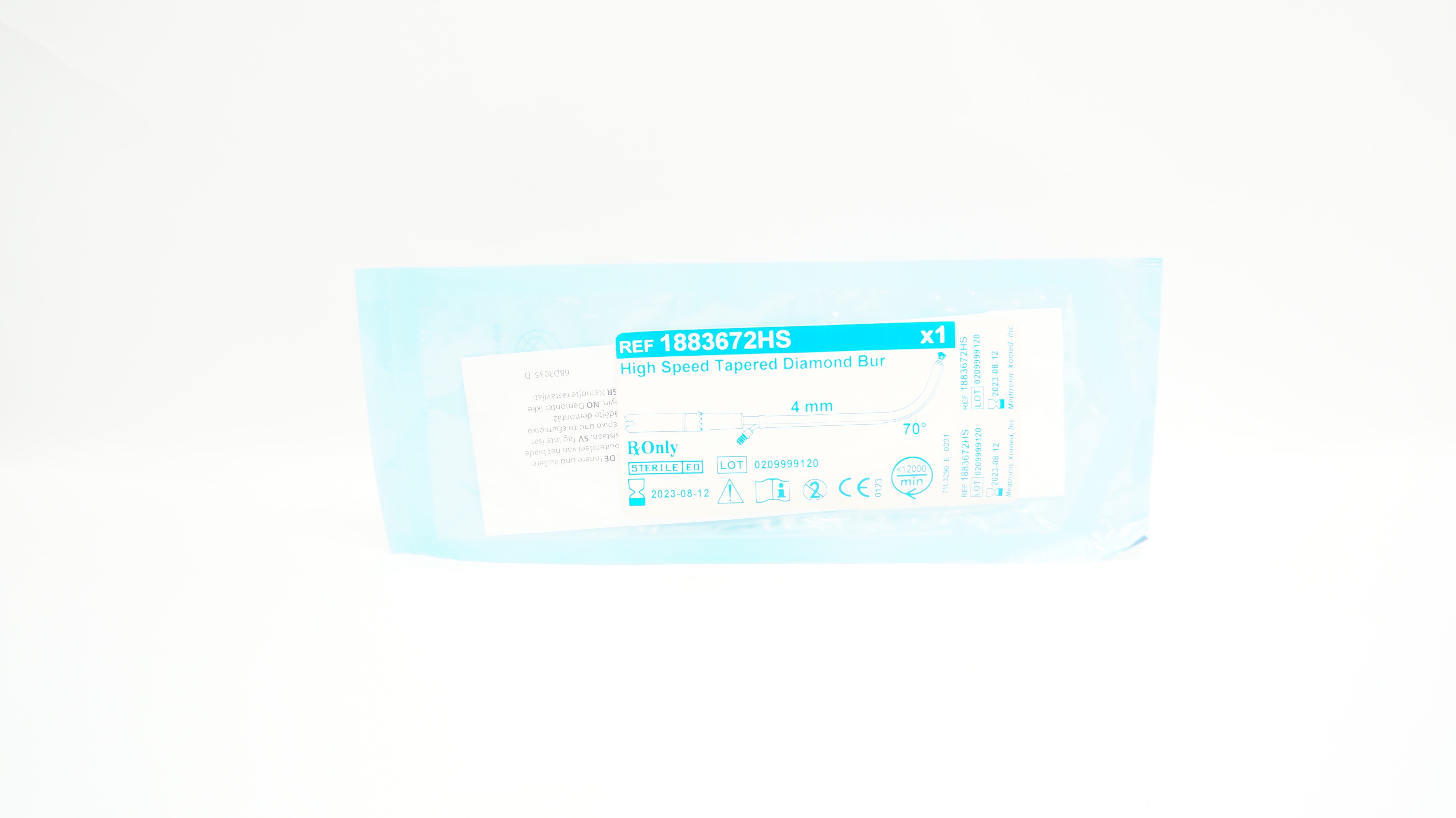Medtronic 1883672HS High Speed Tapered Diamond Bur 4mm, 70 degree (x)