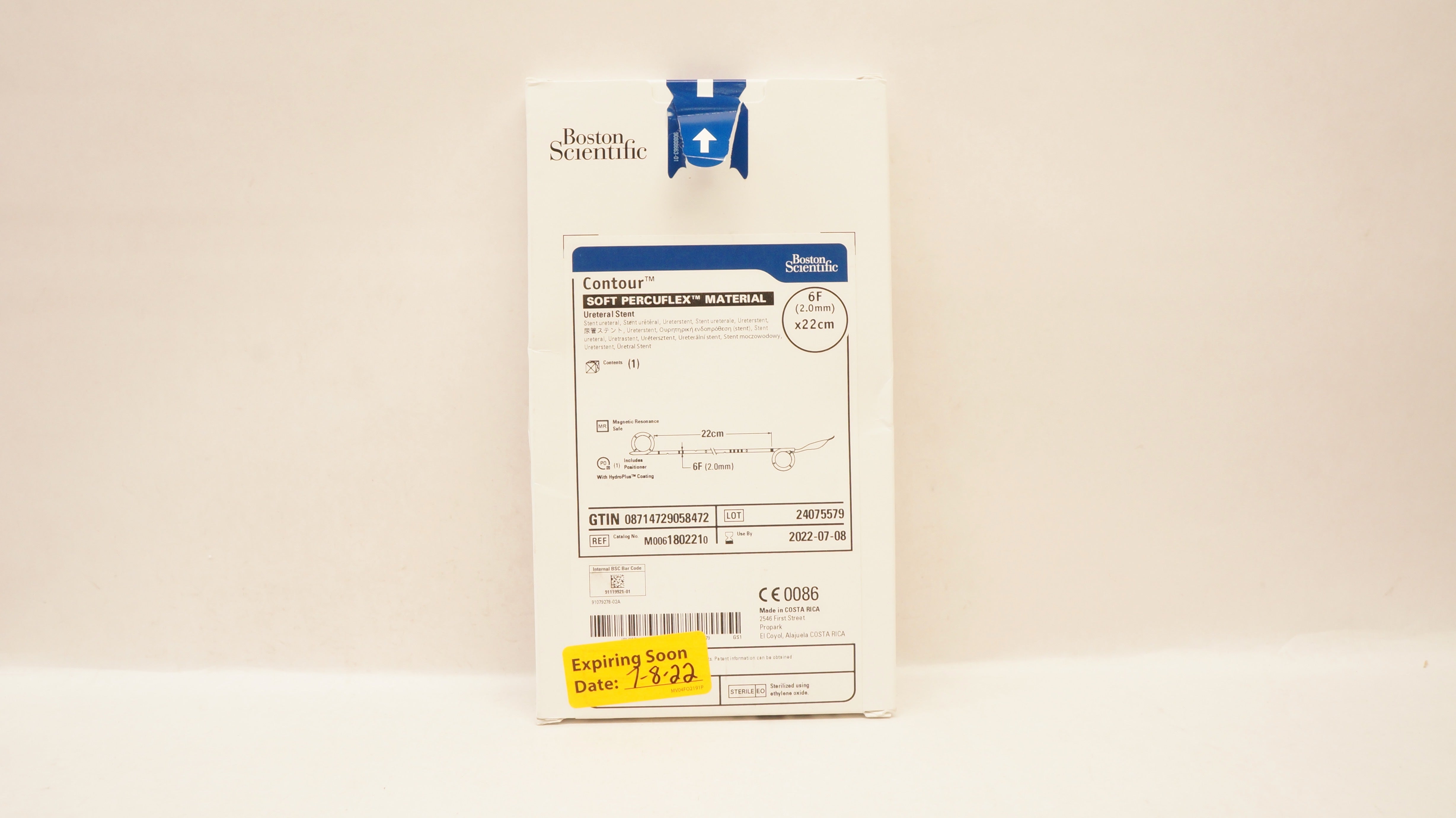 Boston Scientific M0061802210 Contour Soft Percuflex Ureteral Stnt 6F x 22cm (x)