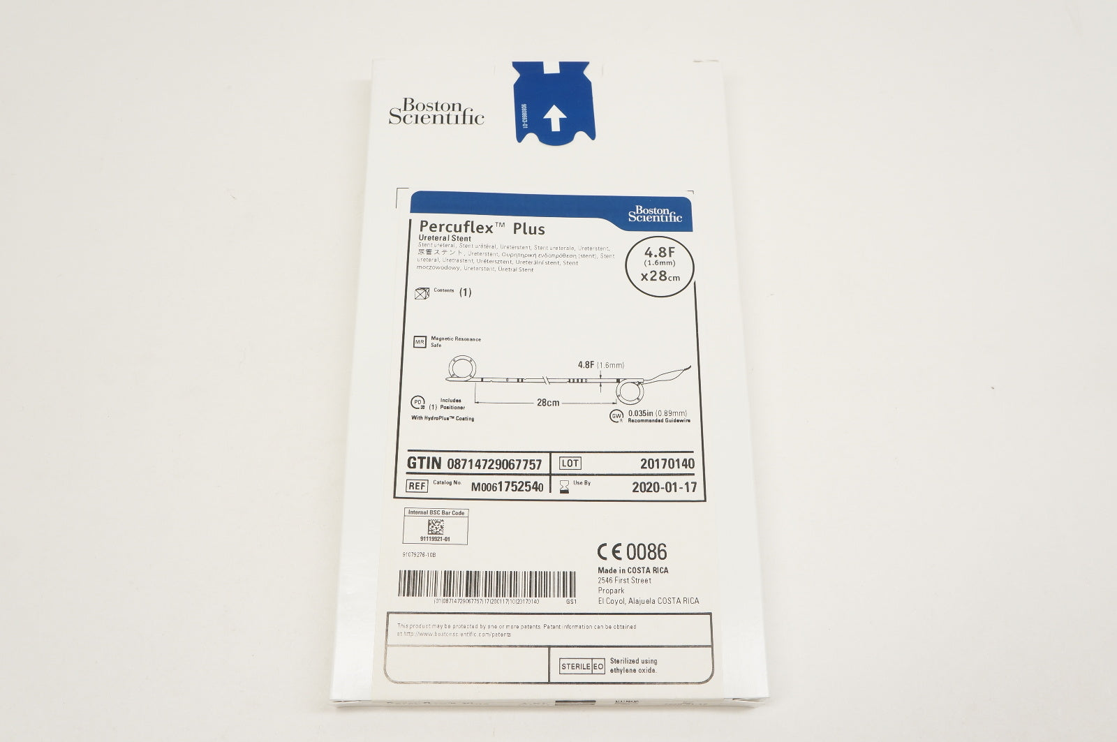 Boston Scientific 175254 Percuflex Plus Ureteral Stnt, 4.8F x 28cm (x)