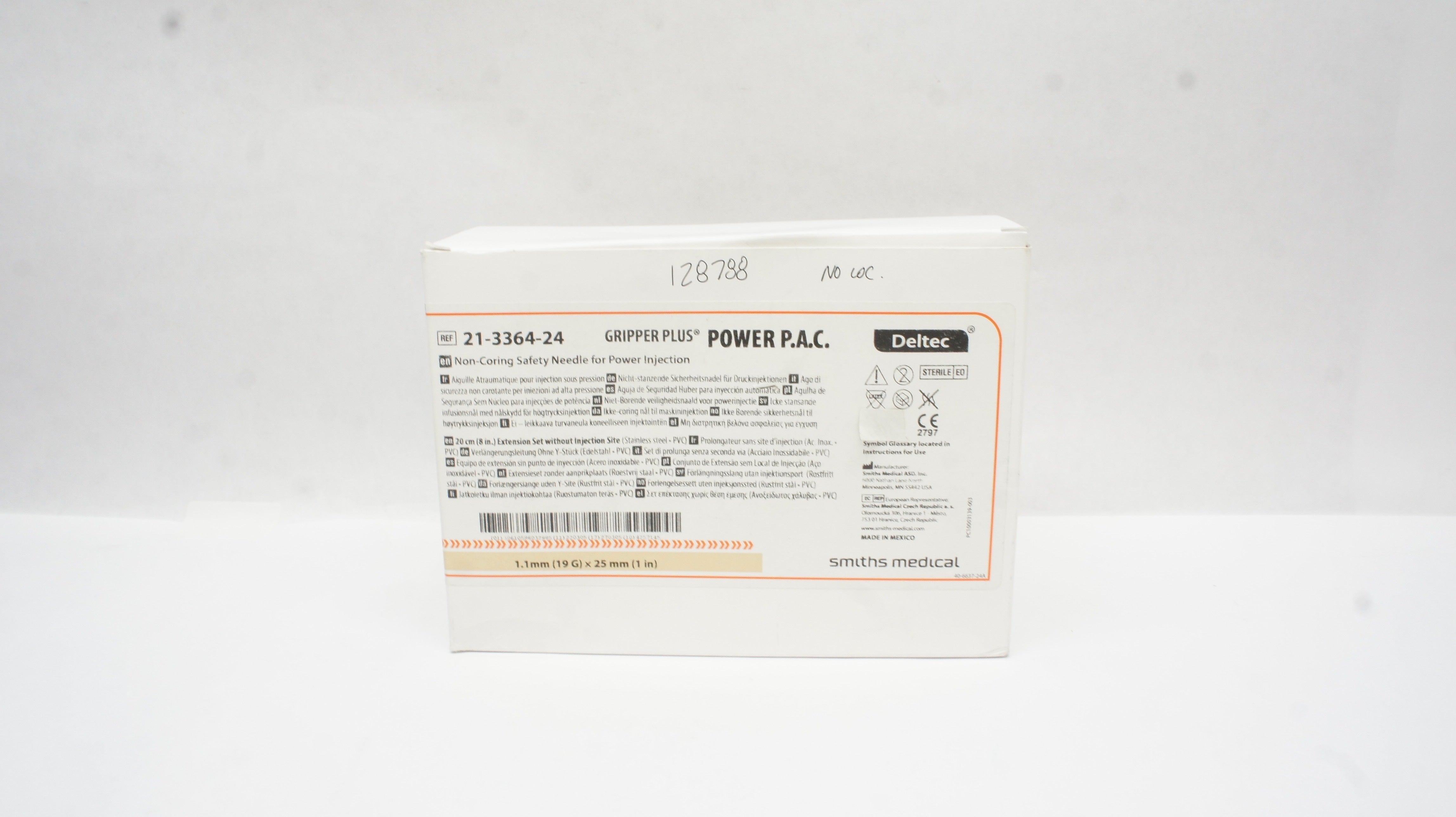 Smiths Medical 21-3364-24 Deltec Non-Coring Safety Ndle. 1.1 x 25mm - Box of 12