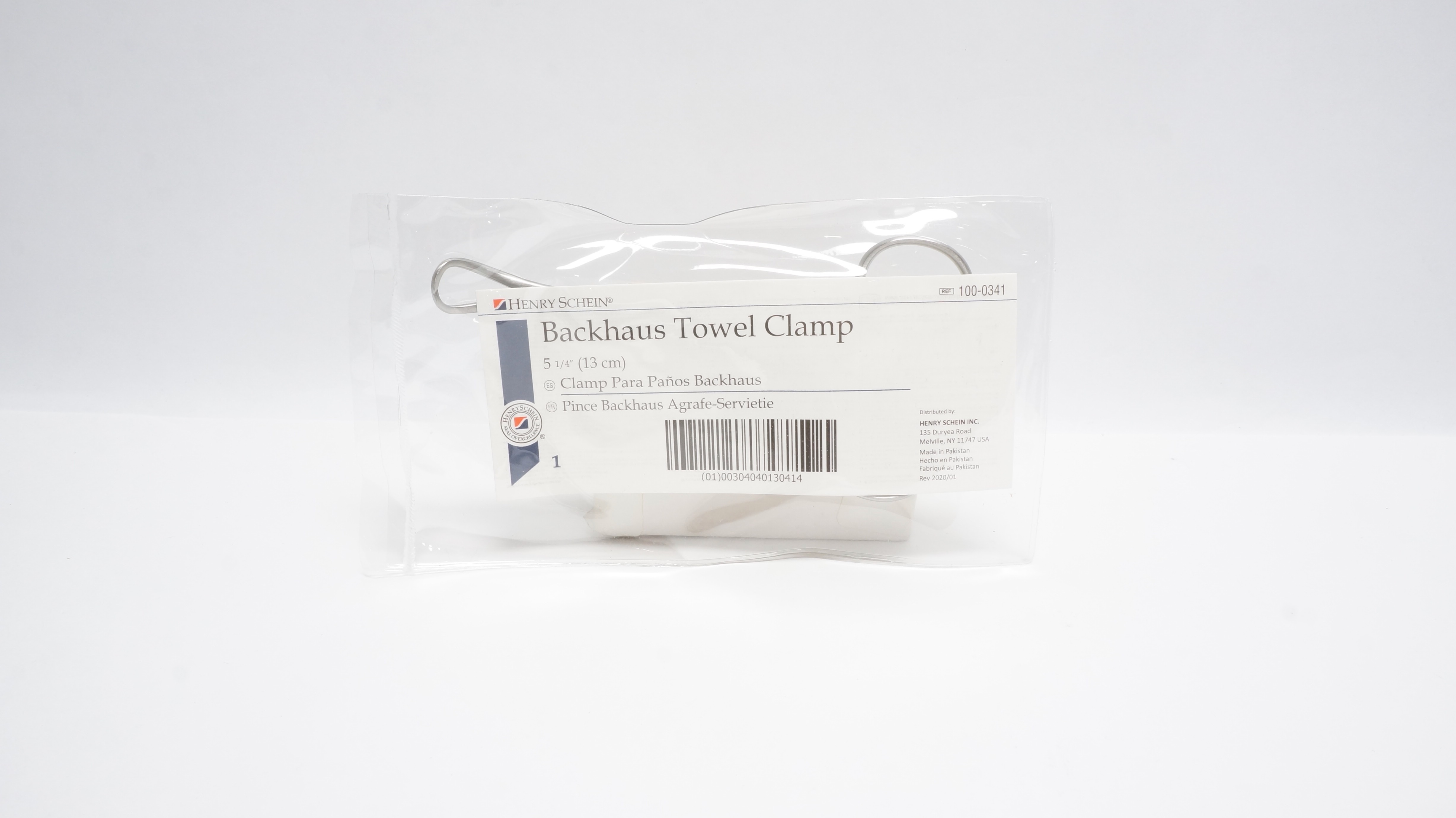 Henry Schein 100-0341 Backhaus Towel Clamp 5 1/4In