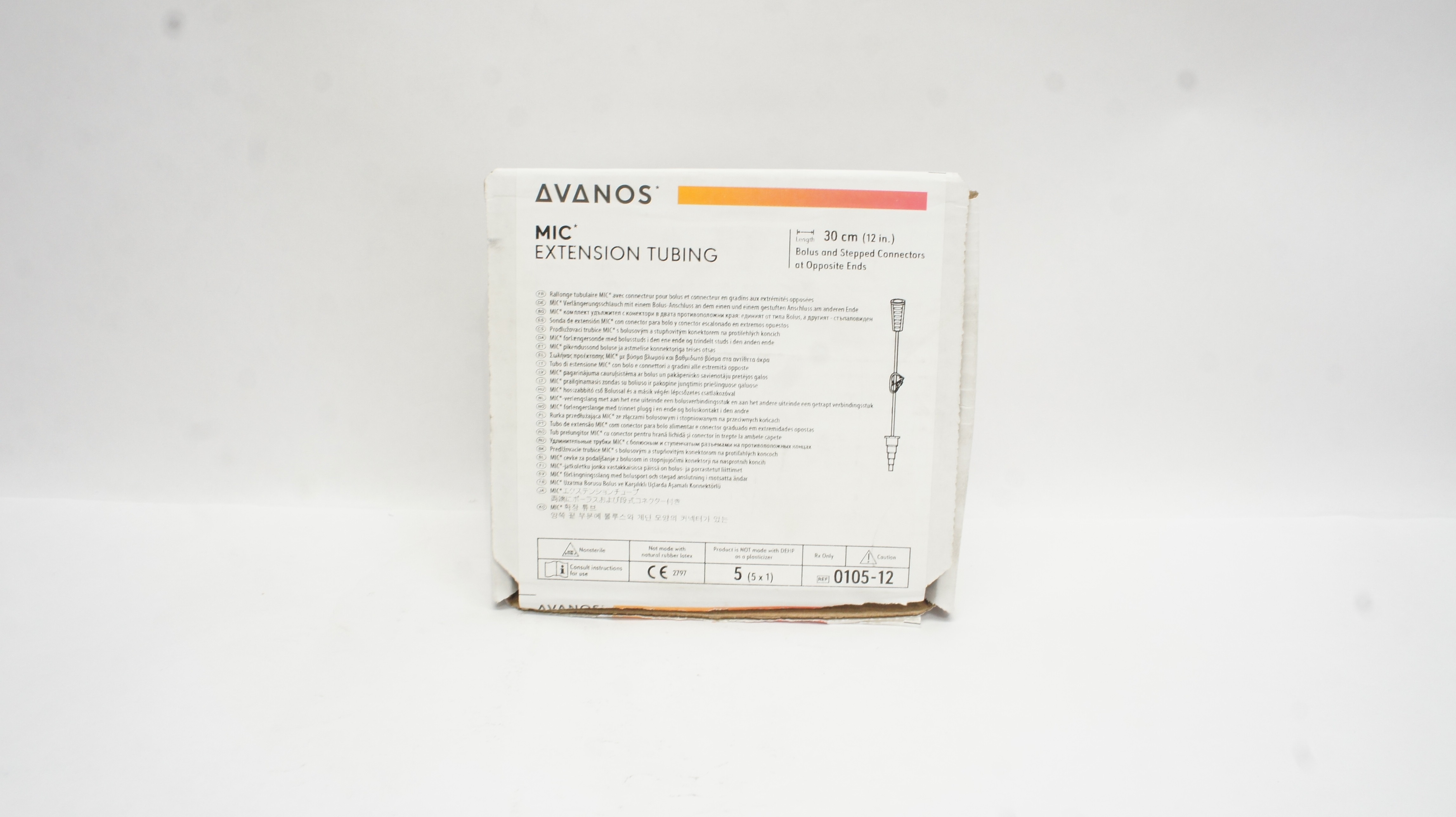 Avanos 0105-12 MIC Extension Tubing 12In - Box of 5