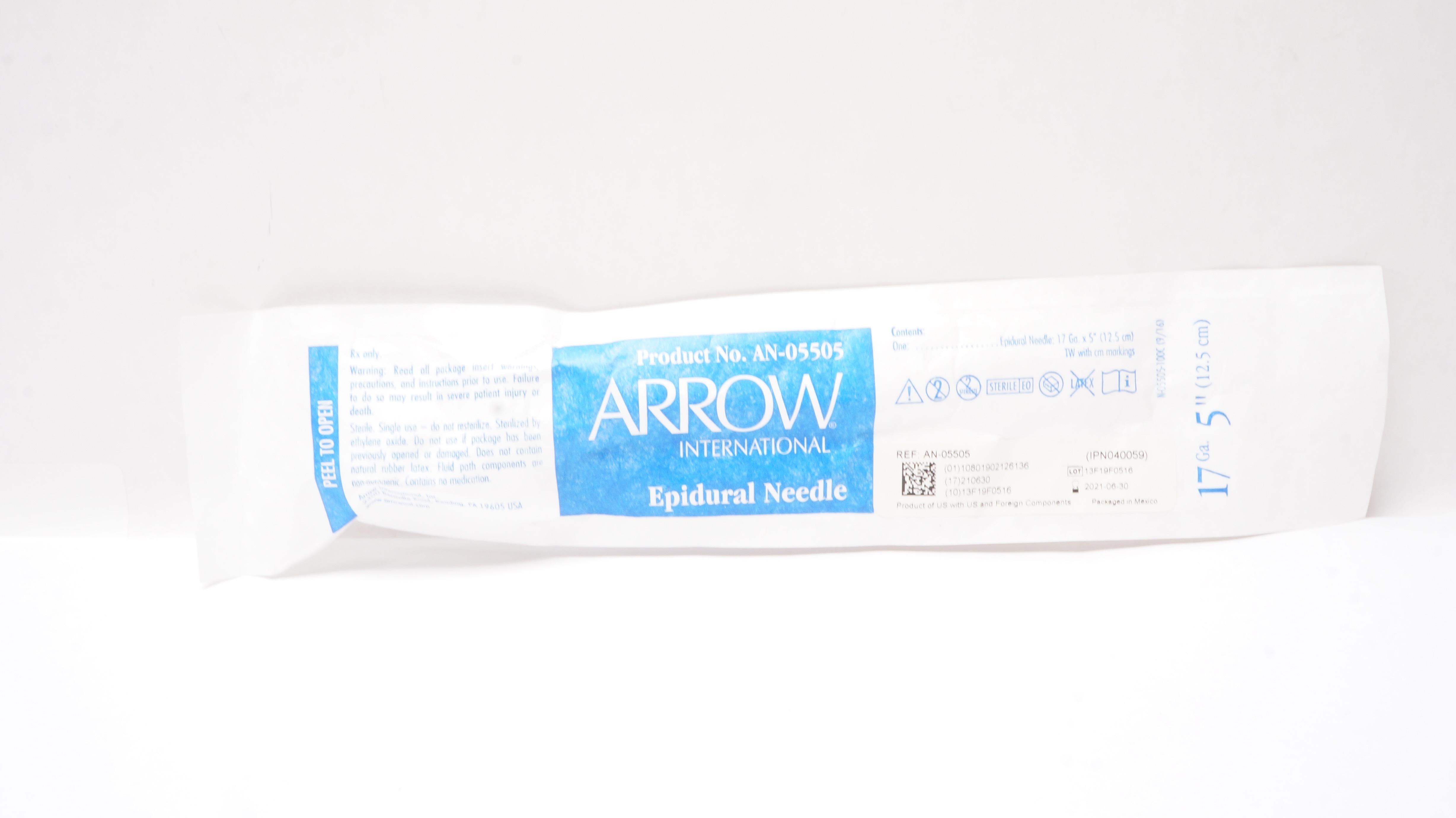 Arrow AN-05505 Epidural Ndle 17 Ga. x 5 inch (x)