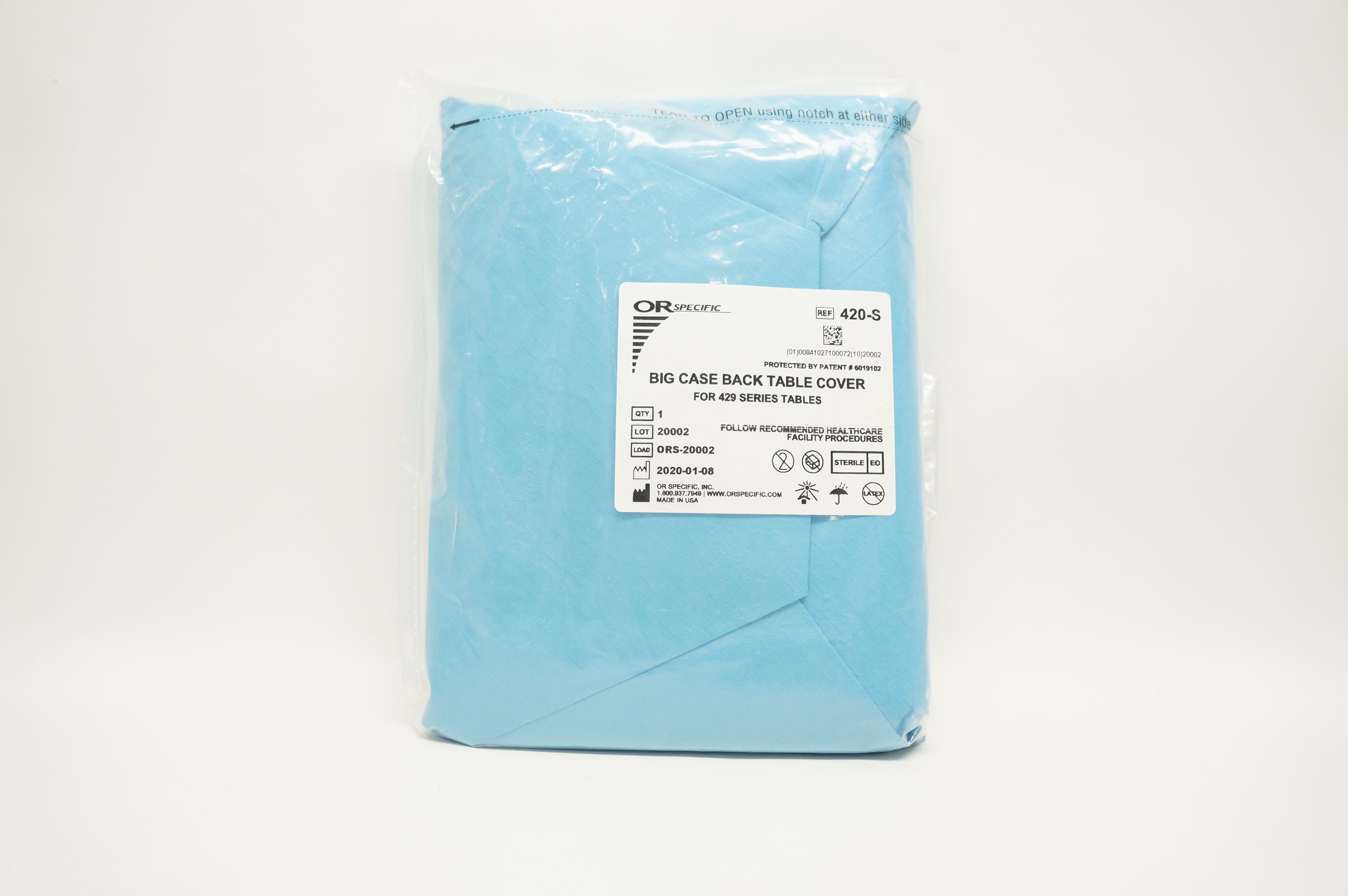 OR Specific 420-S Big Case Back Table Cover for 429 Series Tables