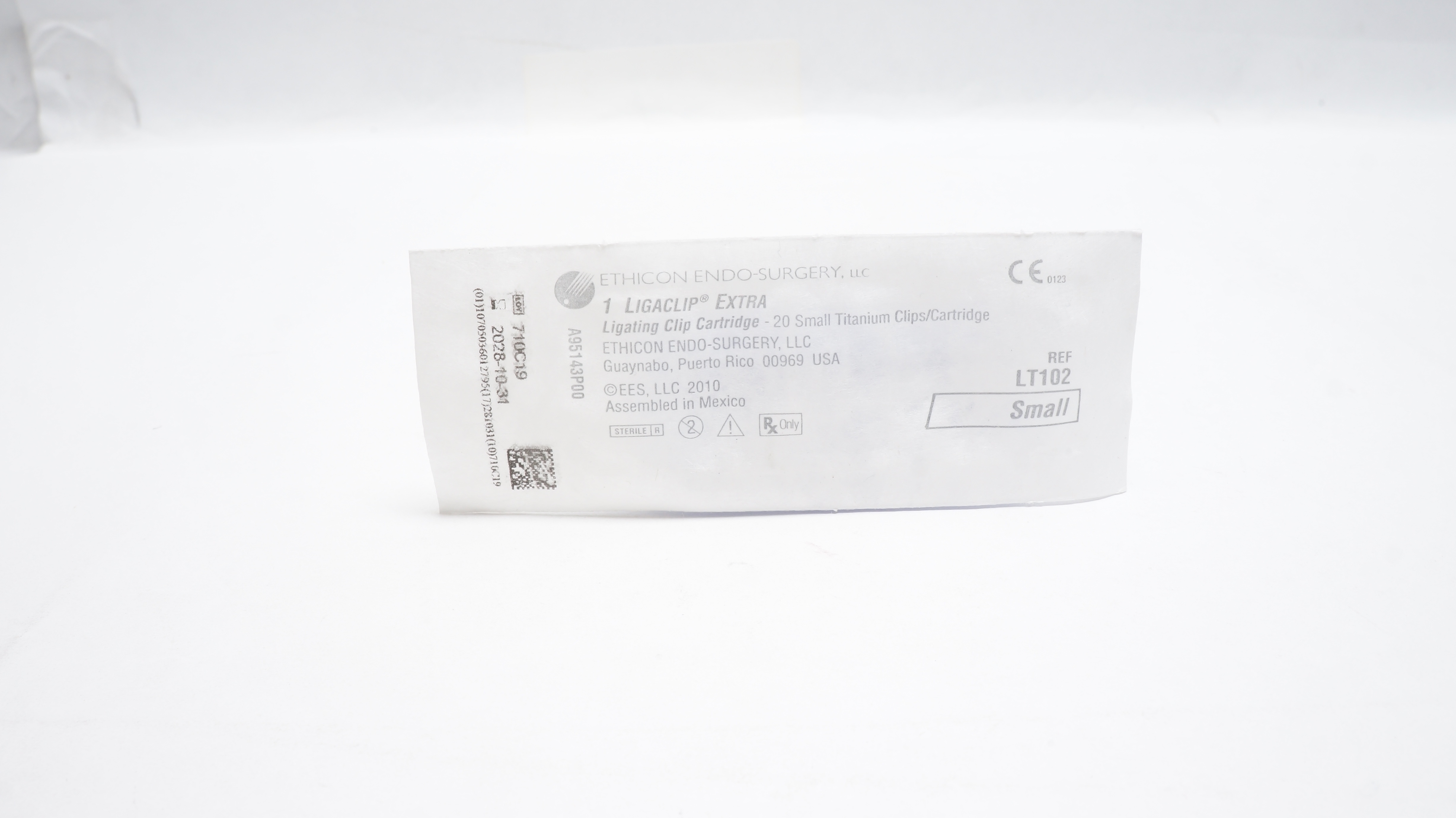 Ethicon LT102 Enso-Surgery 1Ligaclip Extra 20Small Ligating Clip/Cartridge
